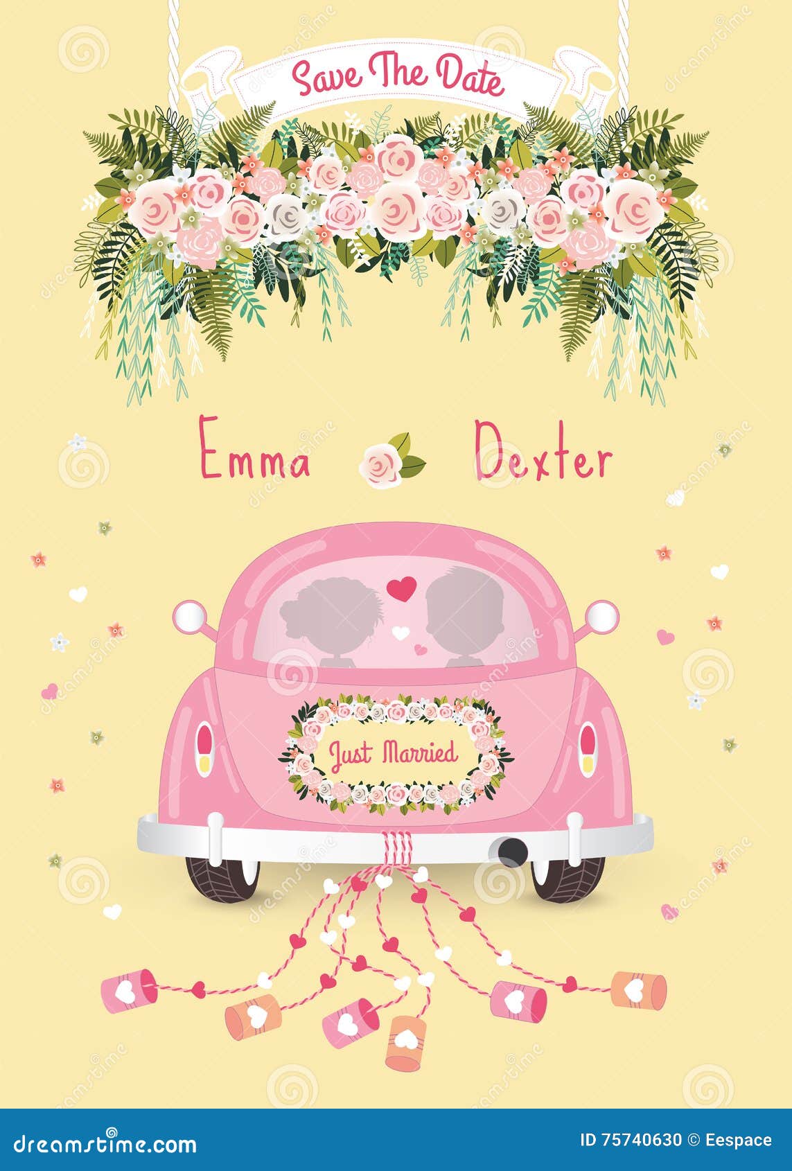 Just Married Car Card