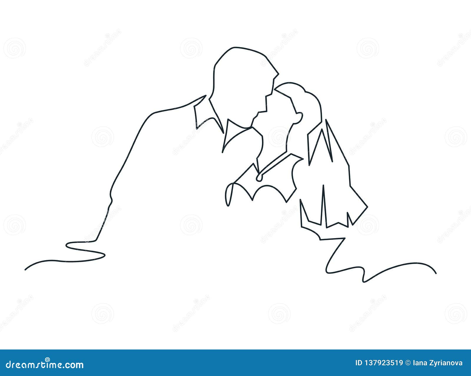 cute wedding couple cartoon illustration coloring Stock Illustration |  Adobe Stock