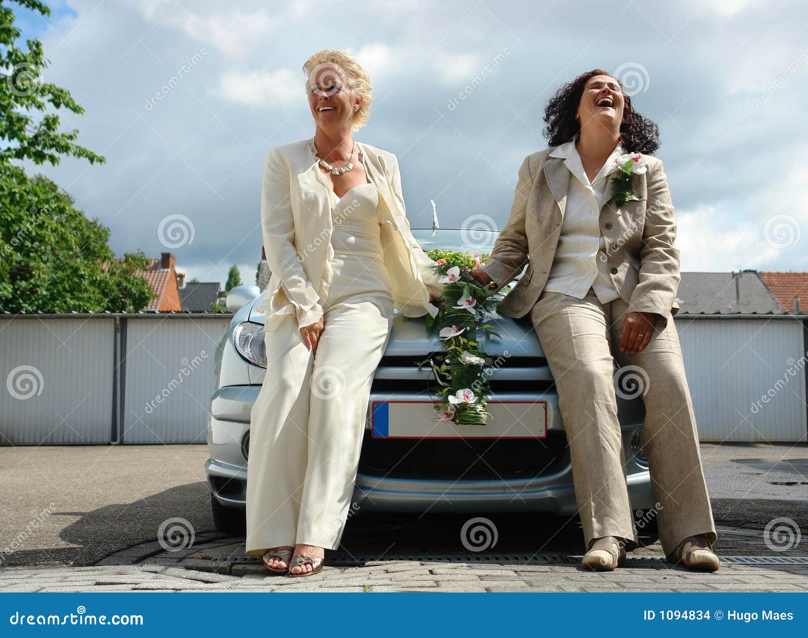 Just Married Mature Lesbian Couple Stock Images Image