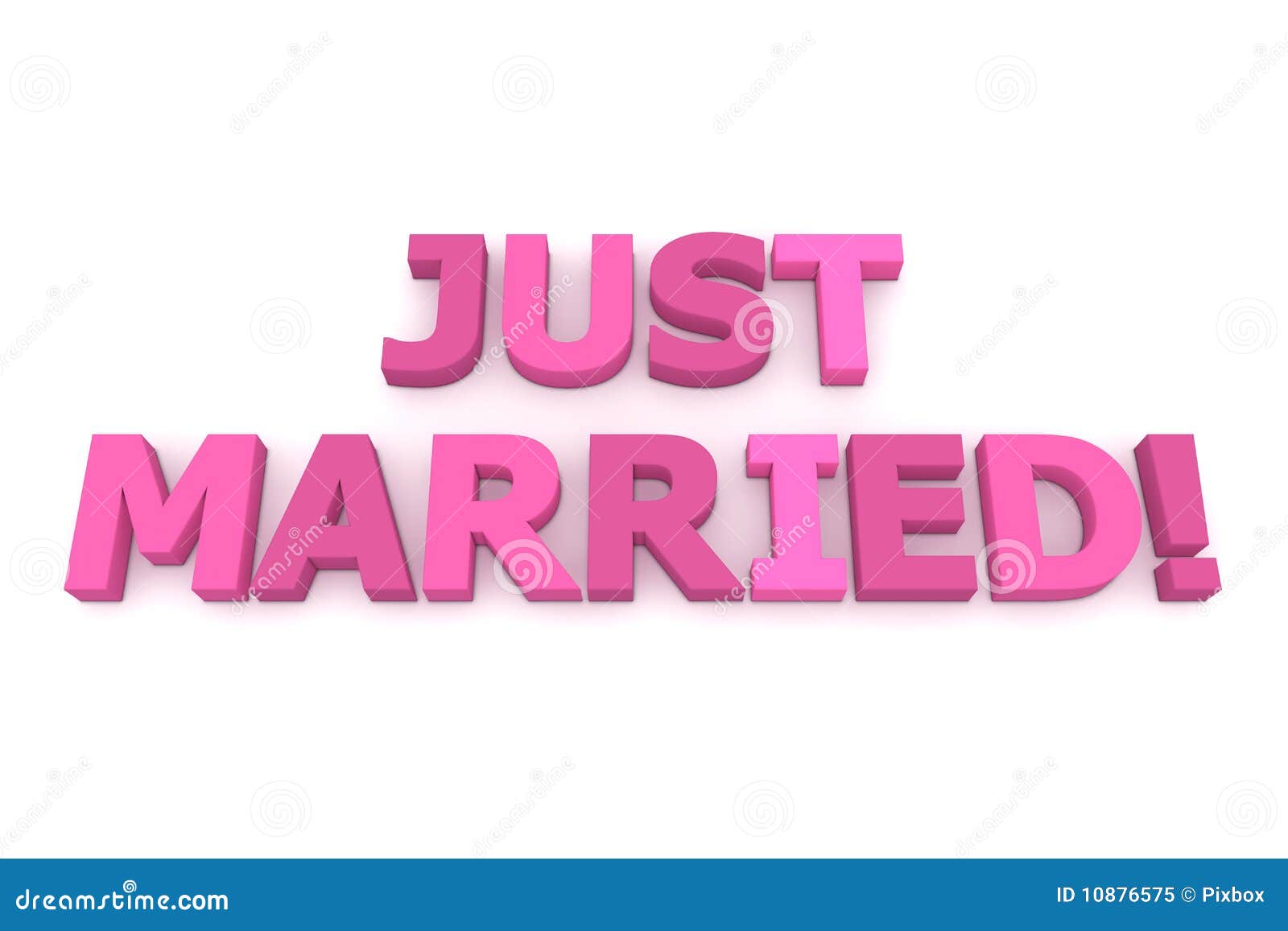 Just Married in Pink and Purple Stock Illustration Illustration of
