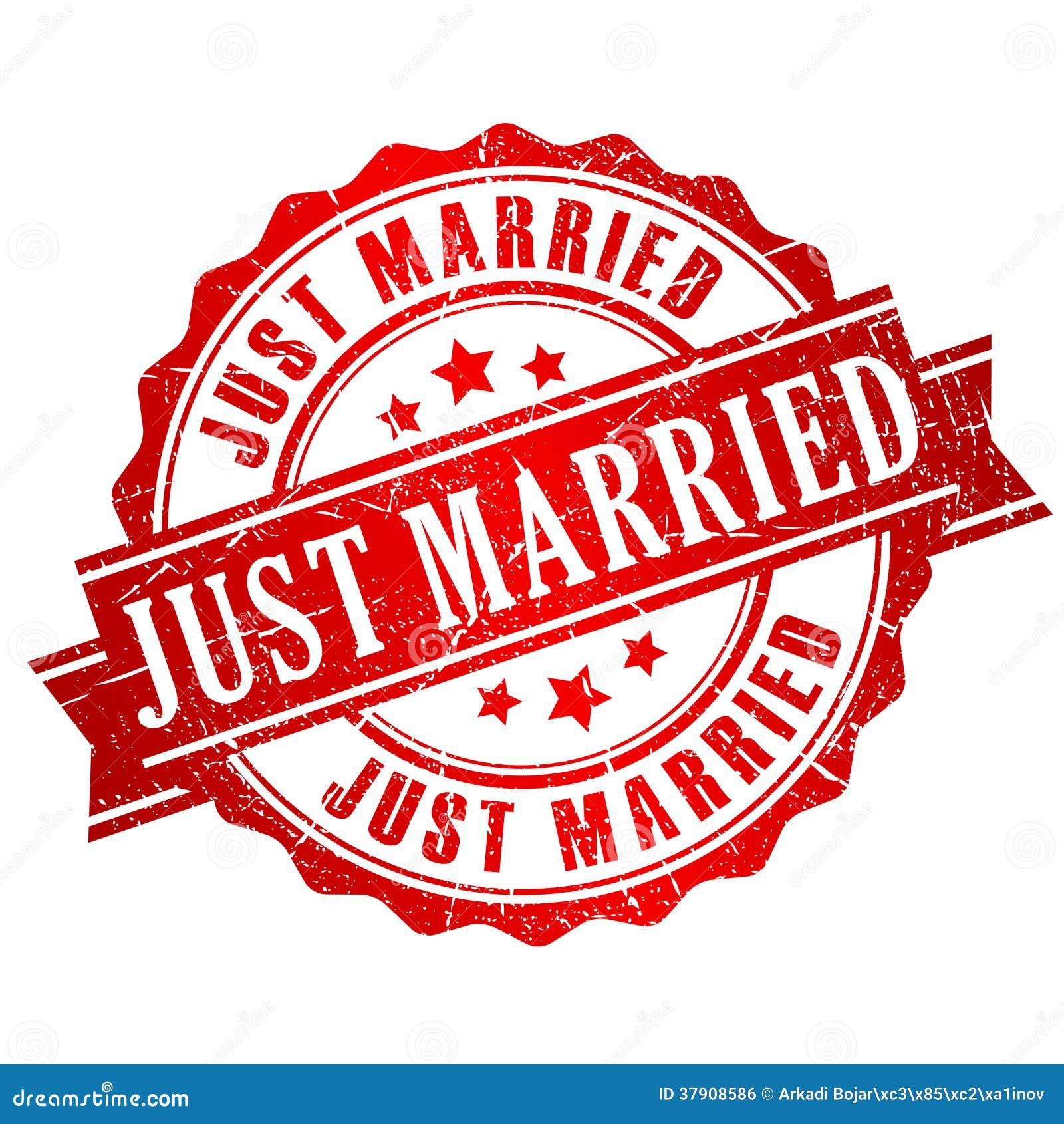 just married  stamp
