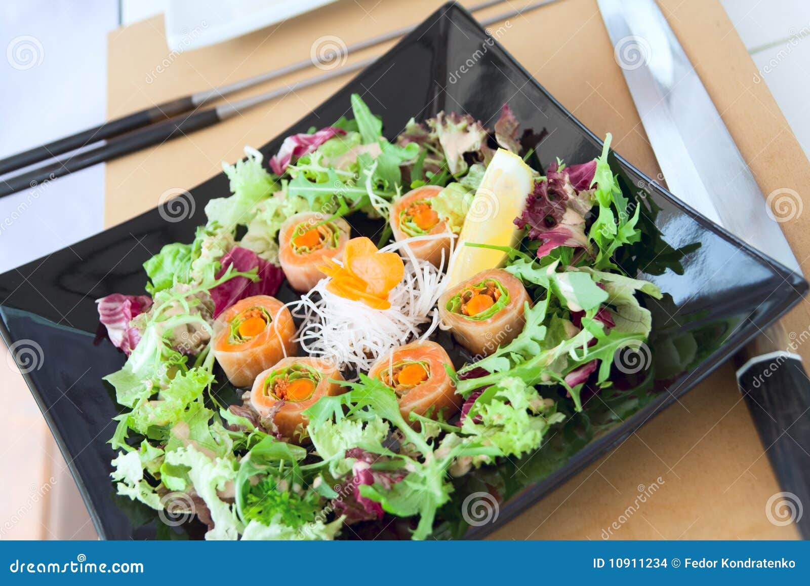 Just prepared salmon sushi stock photo. Image of elegant 10911234