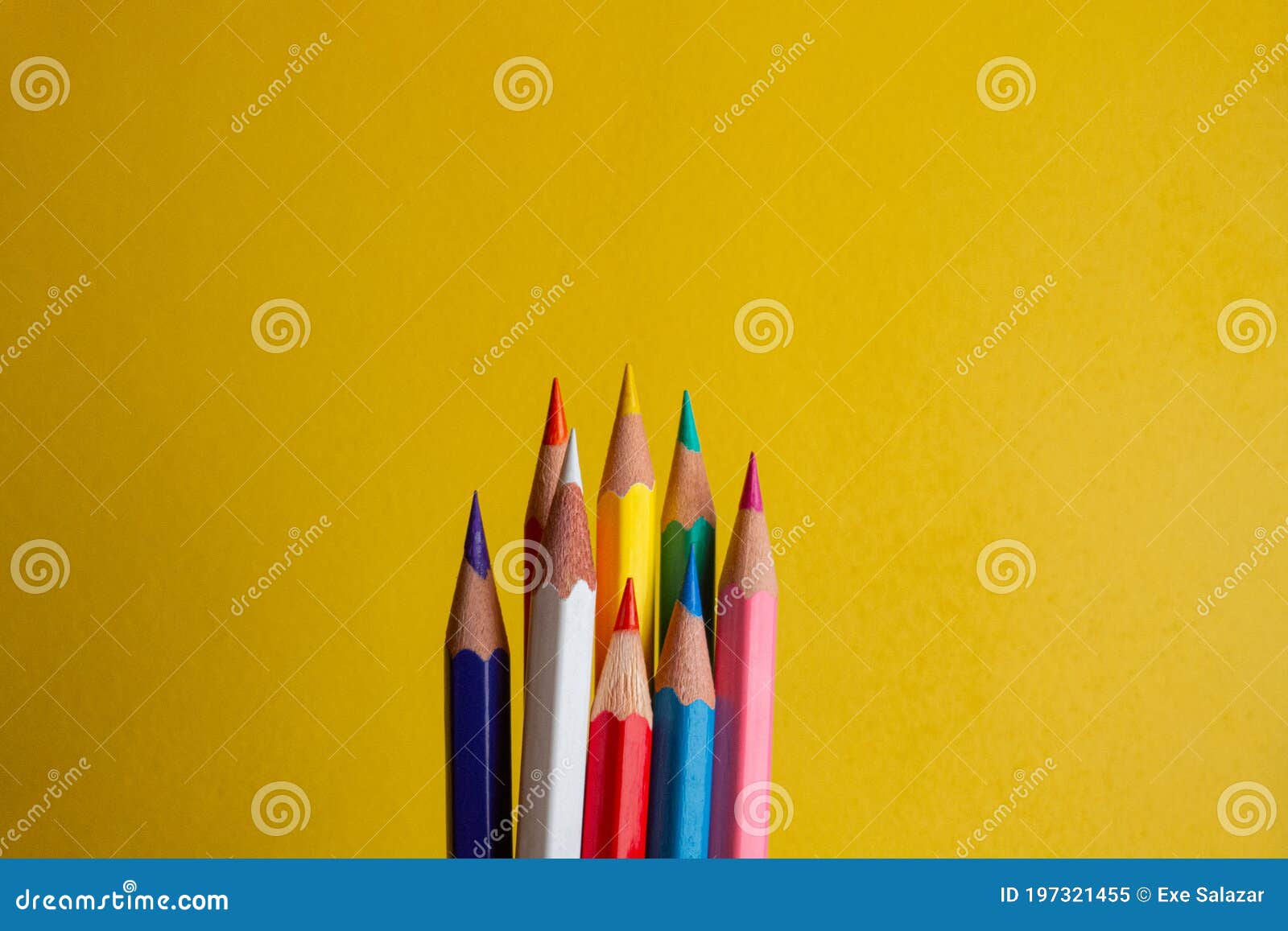 just several messy colored pencils