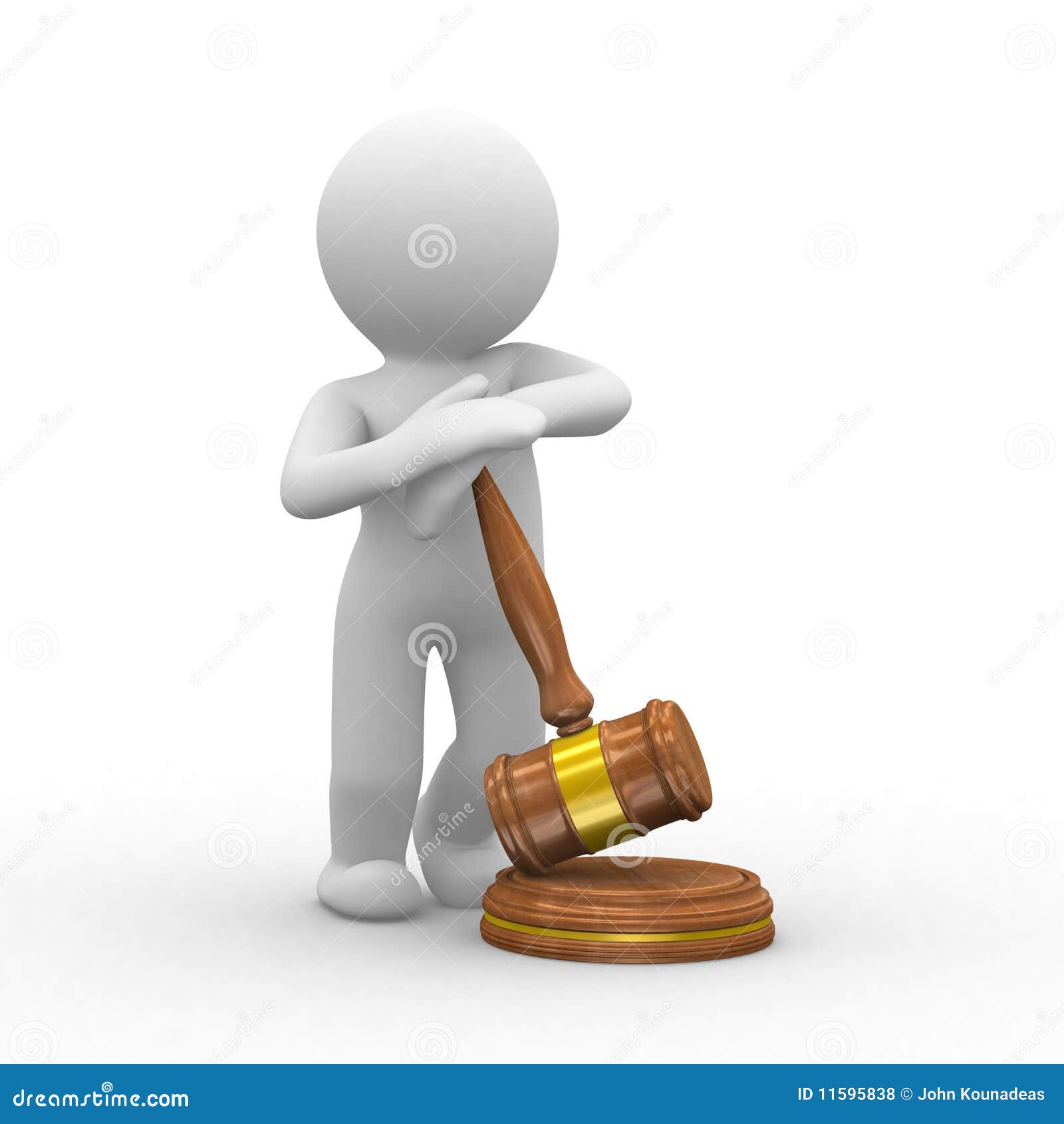 Justice Hammer And Scales, Law Isolated On White Background. Judge