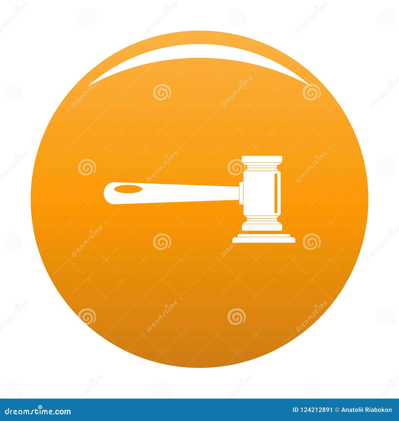 Justice icon orange stock illustration. Illustration of simple 124212891