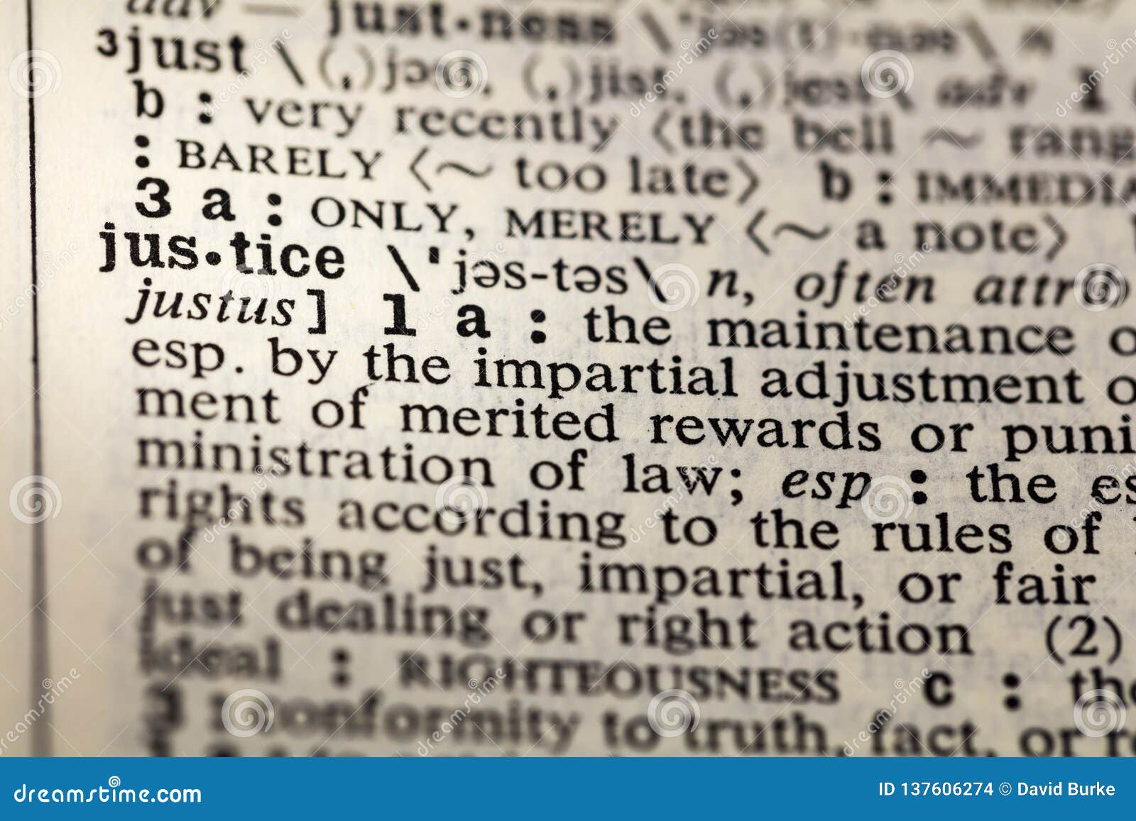 Justice Impartial Truth Dictionary Page Stock Photo Image of truth