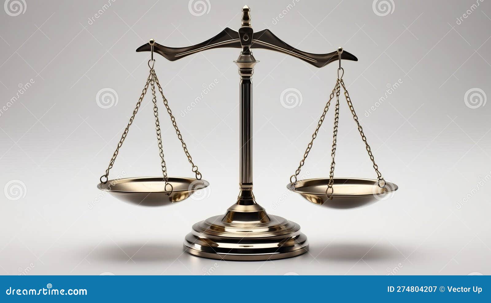 Justice Scales on White Background. Generative AI Stock Illustration Illustration of scale
