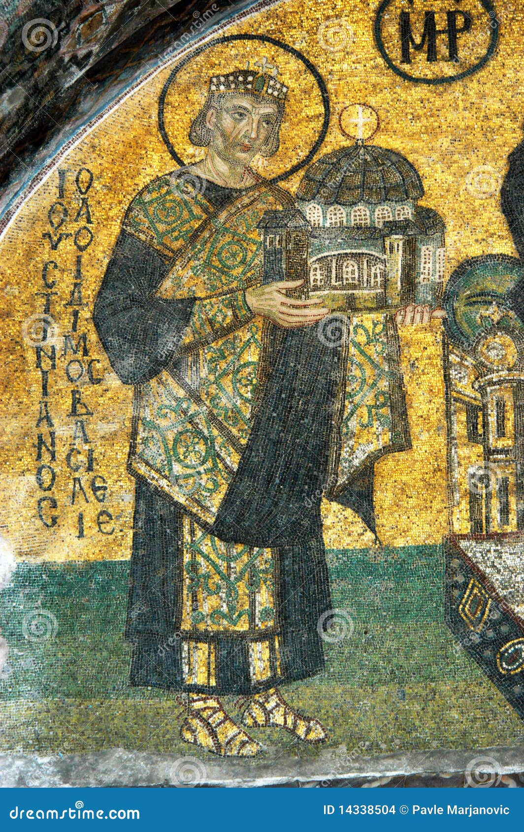 Justiniano Ofreciendo Un Modelo De La Iglesia Foto de archivo - Imagen ...