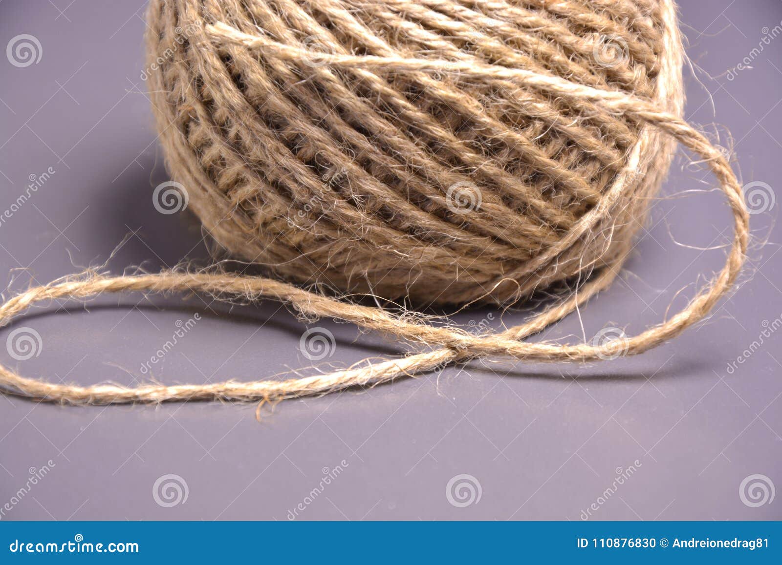 Jute string, rope stock photo. Image of roll, background - 110876830