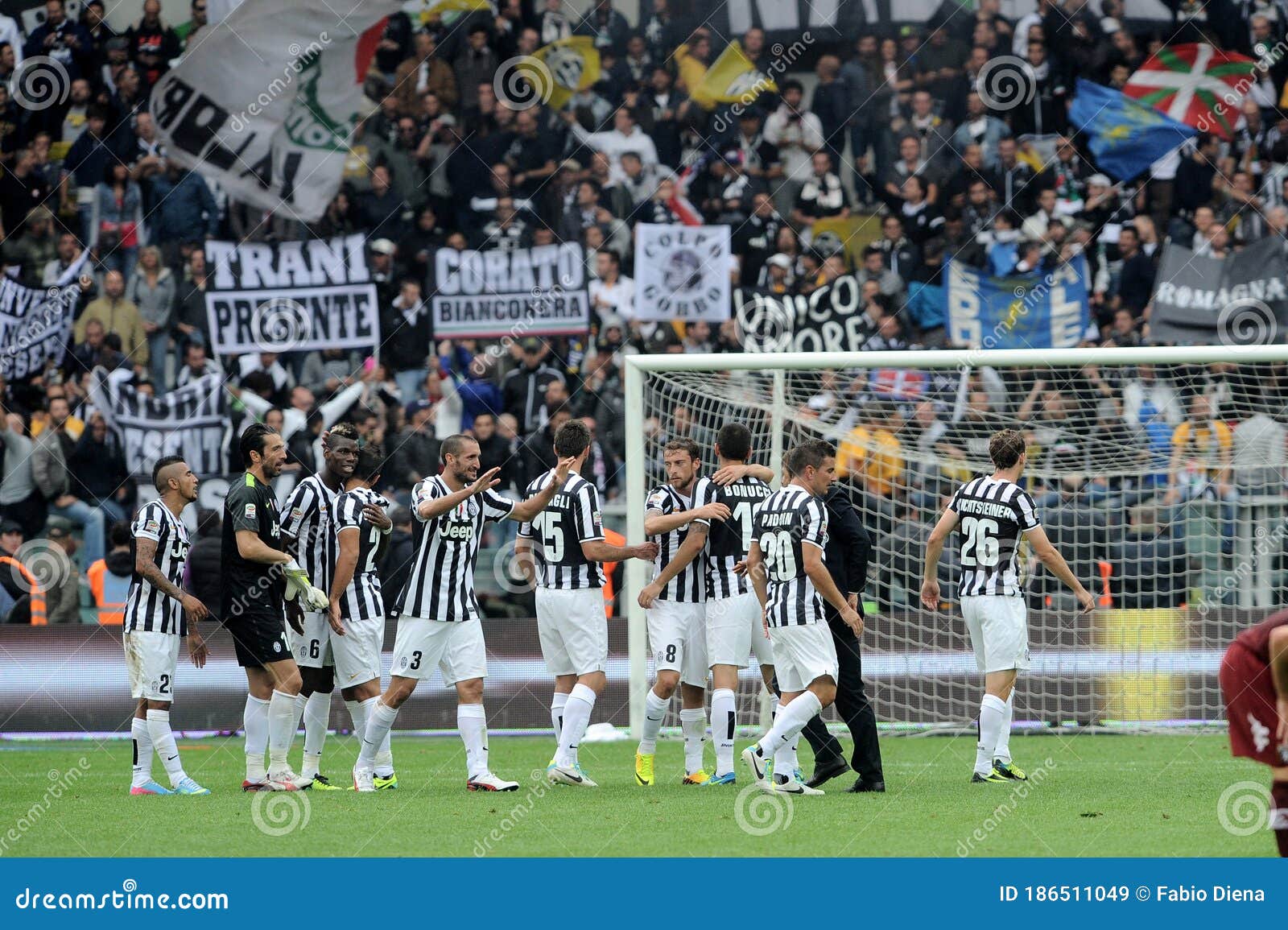 Torino Fc players celebrate the victory after the Serie A football match  between Torino FC and AS Roma at Olympic Grande Torino Stadium on April 18,  2 Stock Photo - Alamy