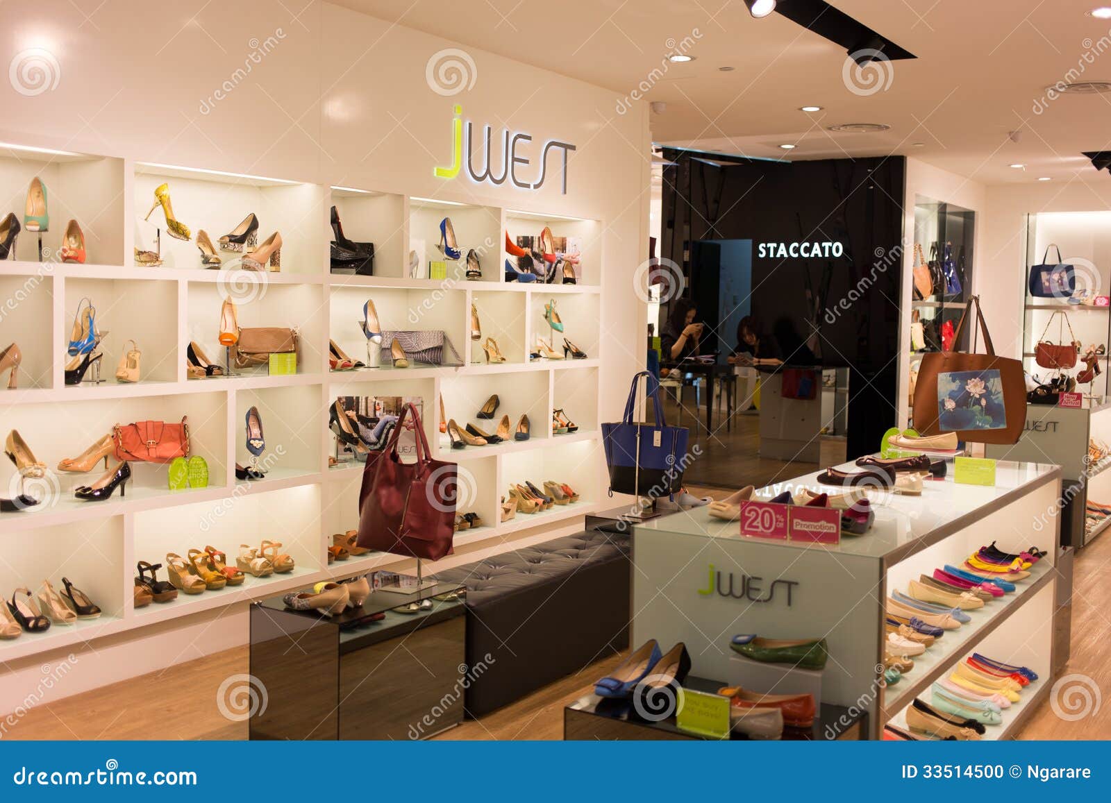 Jwest Fashion Shoe Store Display Editorial Image - Image of fashion ...