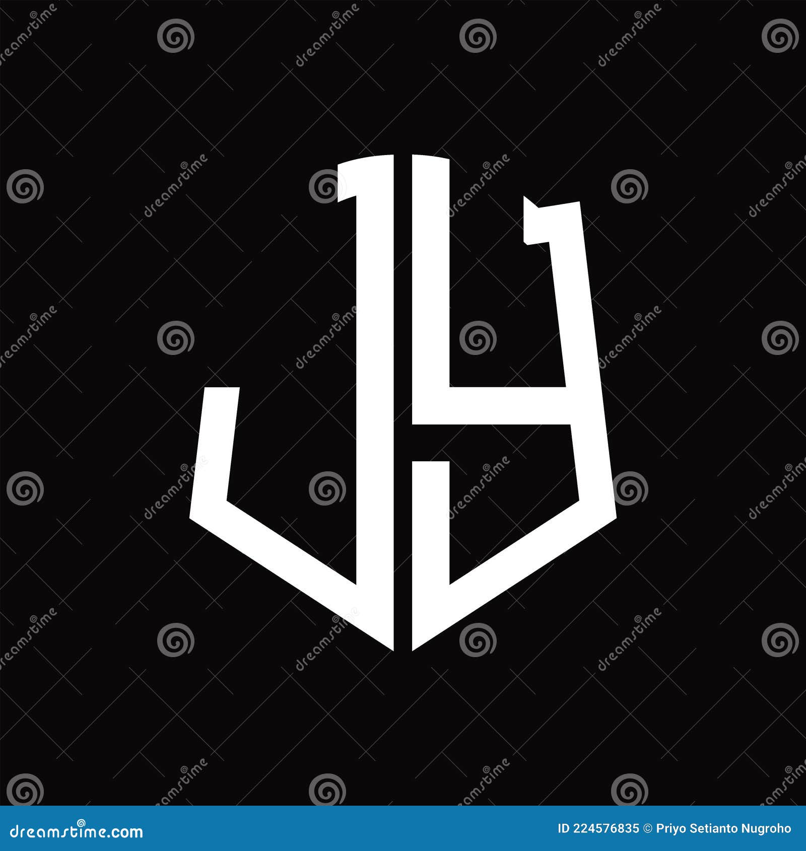 JY Logo Monogram with Shield Shape Ribbon Design Template Stock Vector ...