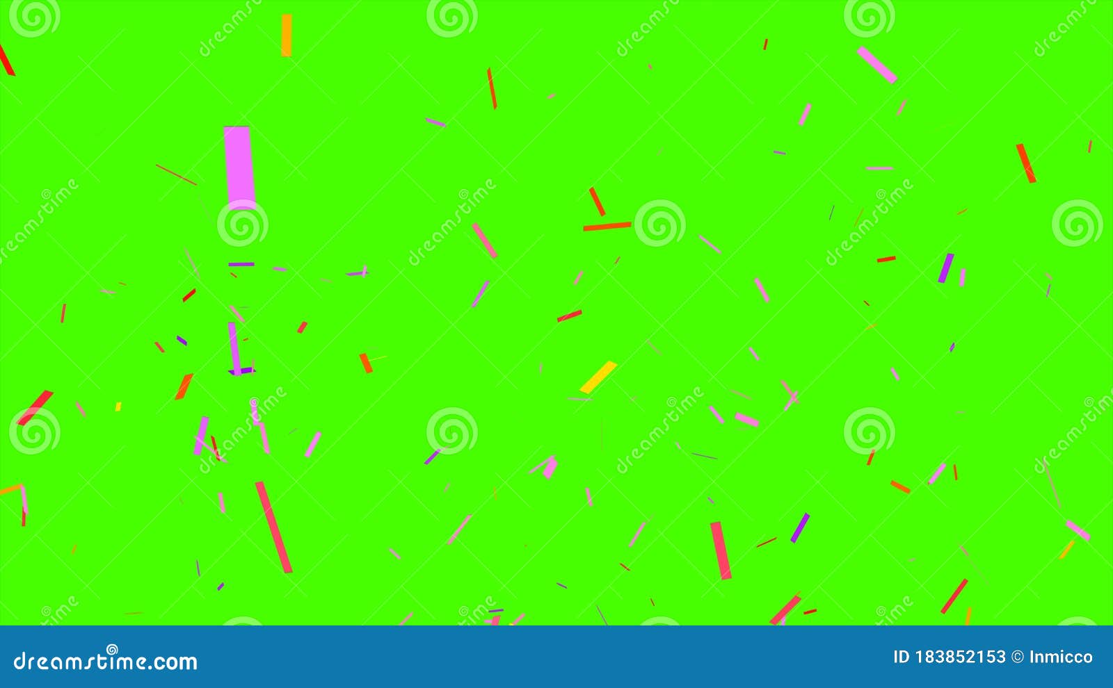 4K Colorful 3D Animation of Confetti Falling on Green Screen so You Can  Easily Put it into Your Scene or Video. with Alpha Channel Stock  Illustration - Illustration of holiday, decor: 183852153