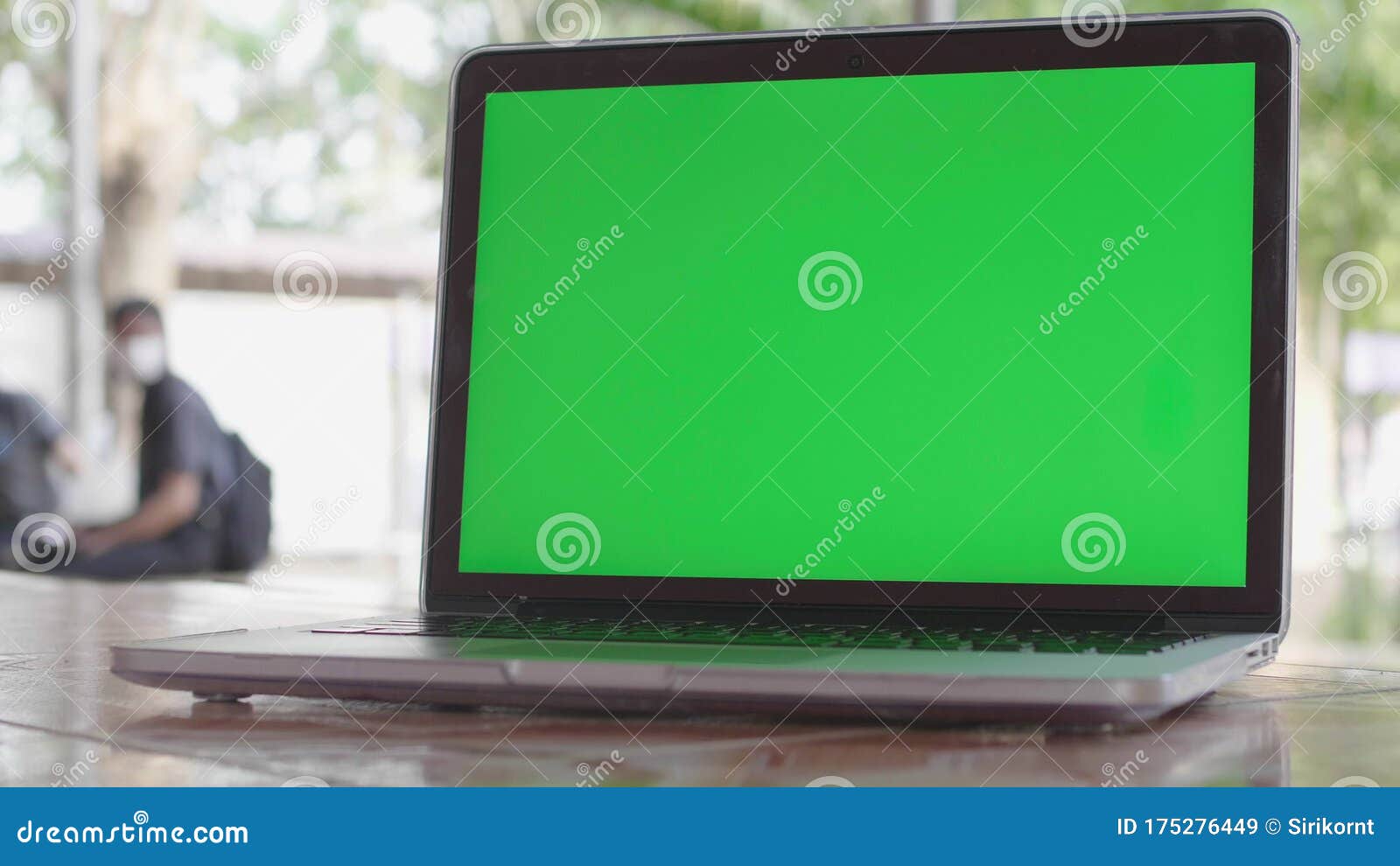 4K Green Screen of Laptop Computer Set on Working Space Stock Video