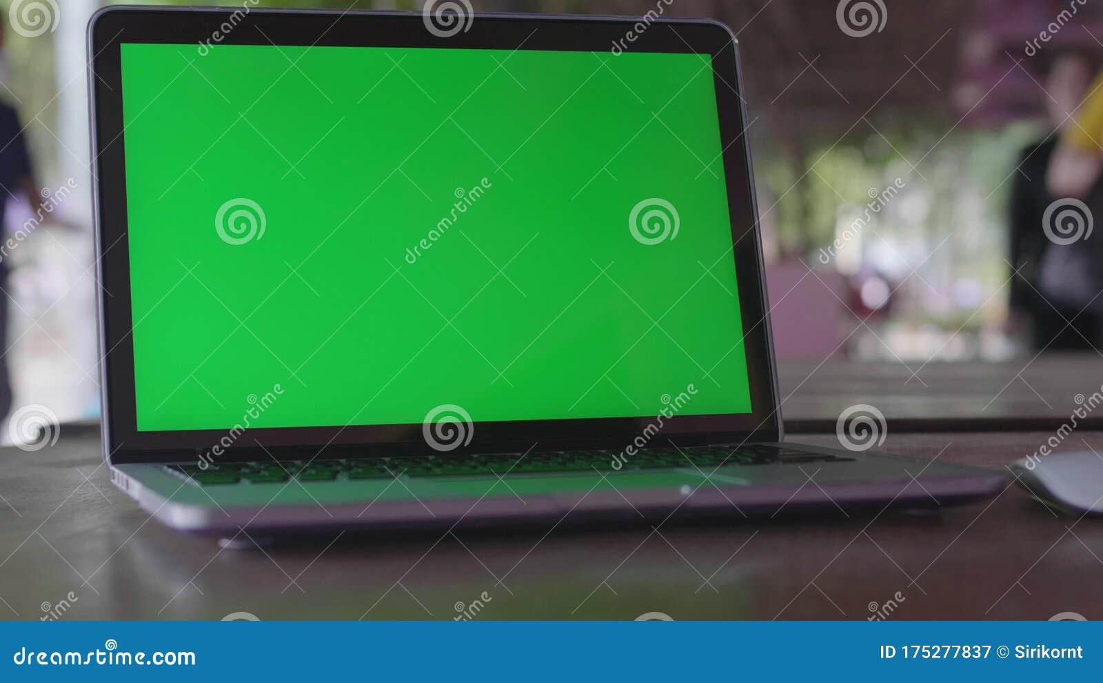 4K Green Screen of Laptop Computer Set on Working Space Stock Video