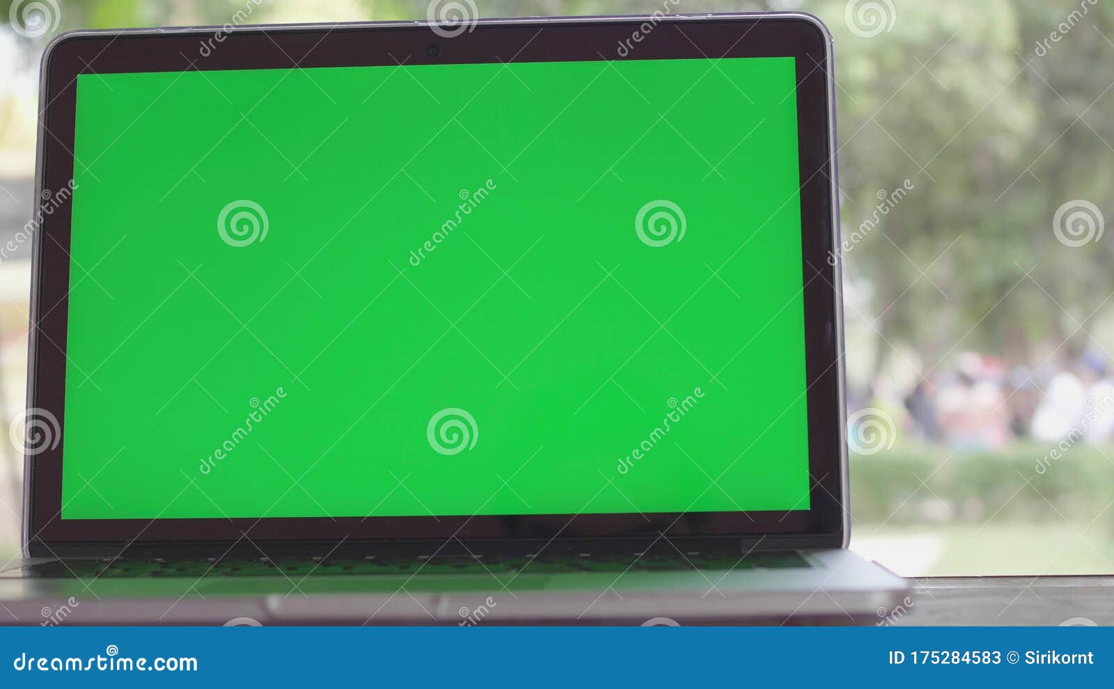 4K Green Screen of Laptop Computer Set on Working Space Stock Video