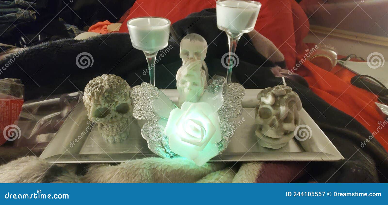 K& X27;la& X27;s Crazy Candles Stock Image Image of green, crazy