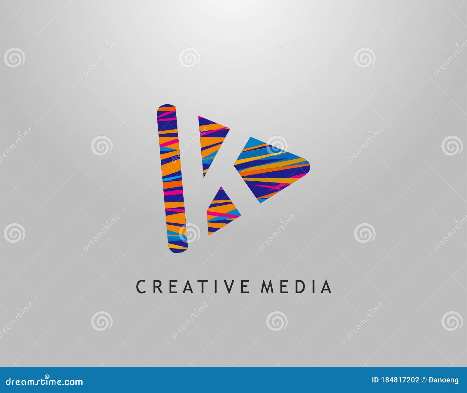 K Letter Logo Play Media Concept Design Perfect For Cinema Movie Music Video Streaming Icon Or Symbol Stock Illustration Illustration Of Movie Identity