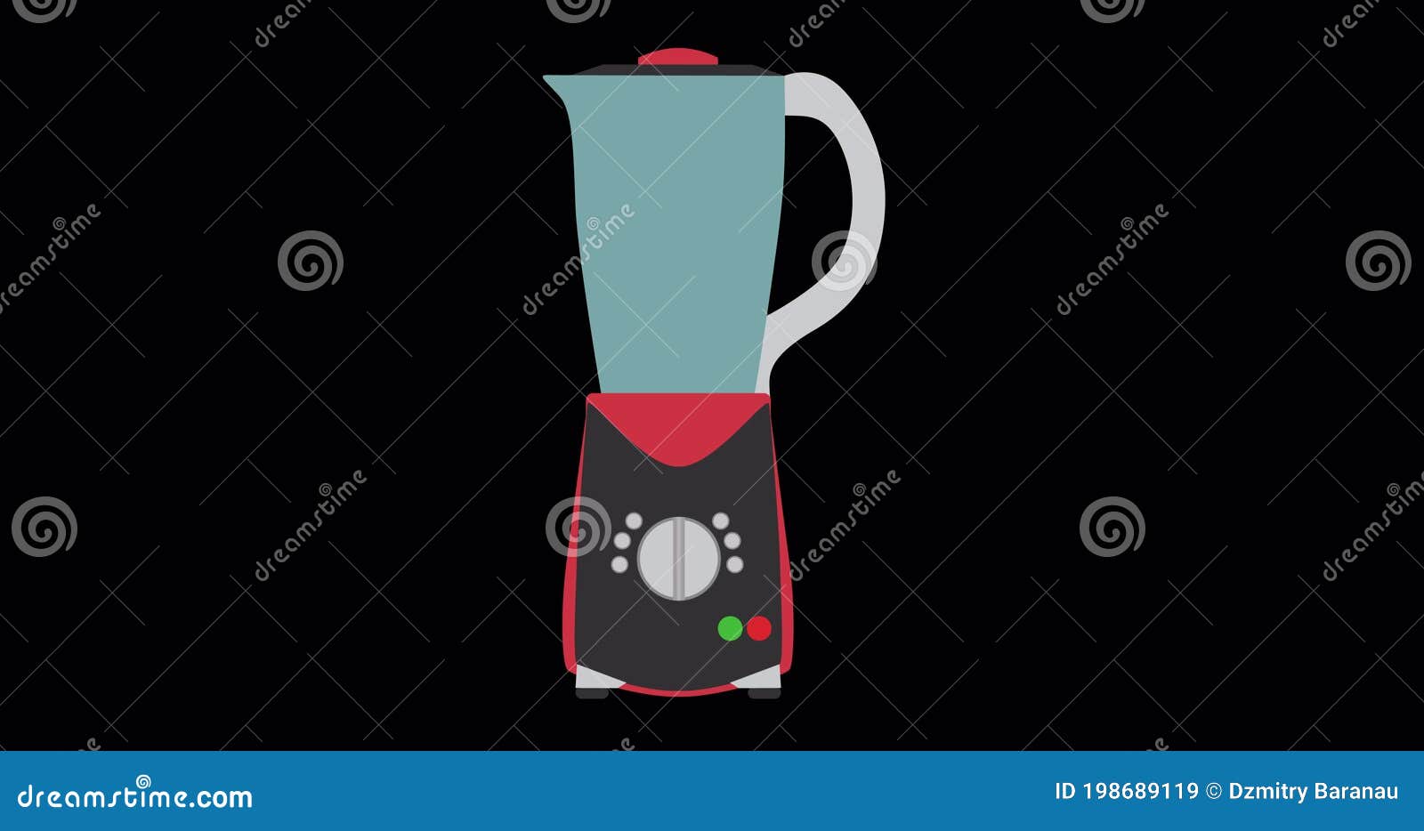 4k Motion Animation of a Kitchen Blender. Flat Items for Food Preparation  Icon Isolated on Black Background Video Stock Video - Video of equipment,  design: 198689119