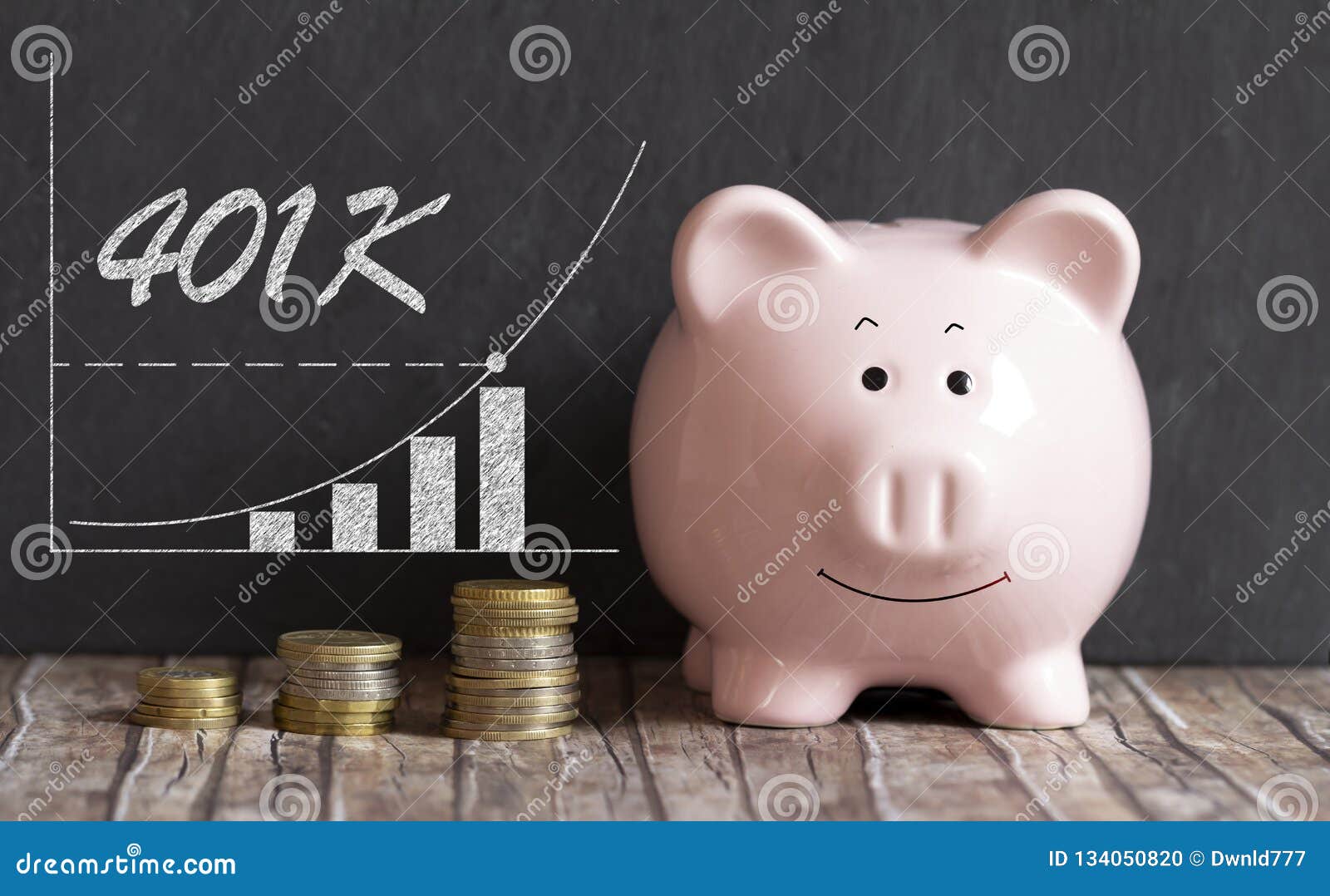 401k piggy bank concept