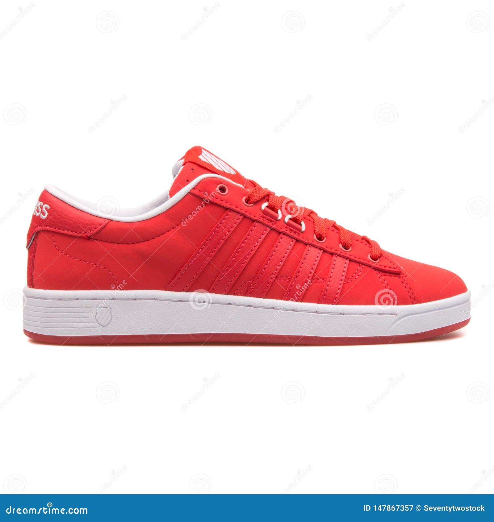 smal Kort geleden platform K-Swiss Hoke SNB CMF Red and White Sneaker Editorial Photography - Image of  colour, sportive: 147867357