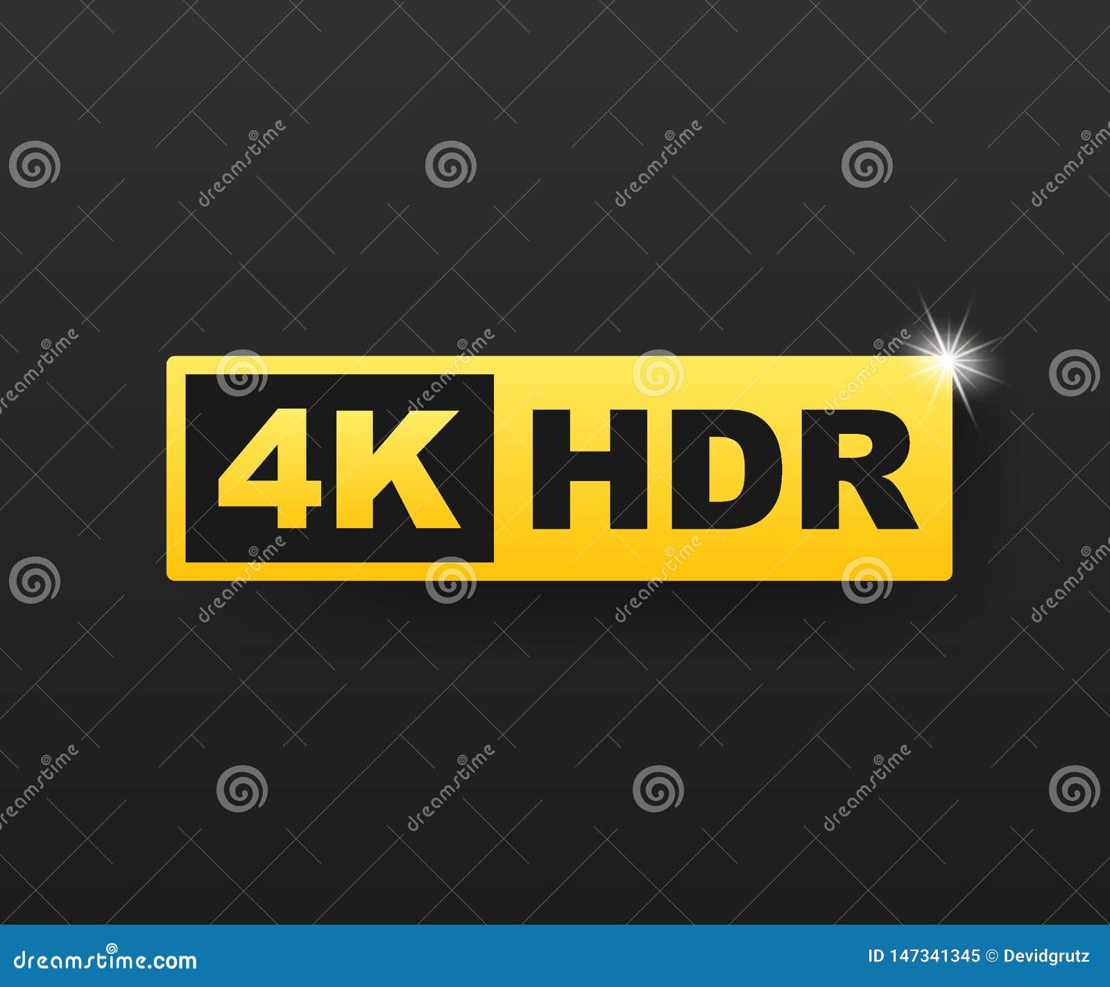4k ultra hd , high definition 4k resolution mark, hdr.  stock 