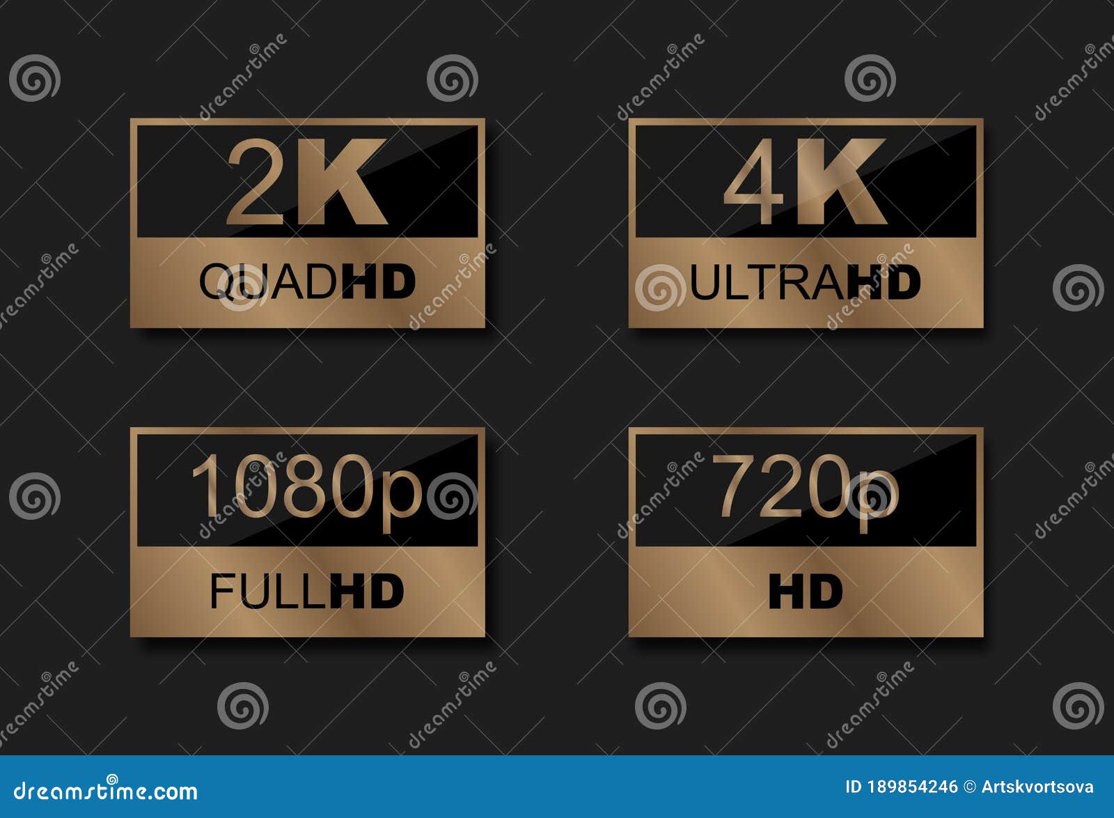 4k Ultrahd 2k Quadhd 1080 Fullhd 7 Hd Dimensions Of Video Video Resolution Icon Logo Tv Game Screen Monitor Display Label Stock Vector Illustration Of Broadcasting Resolution