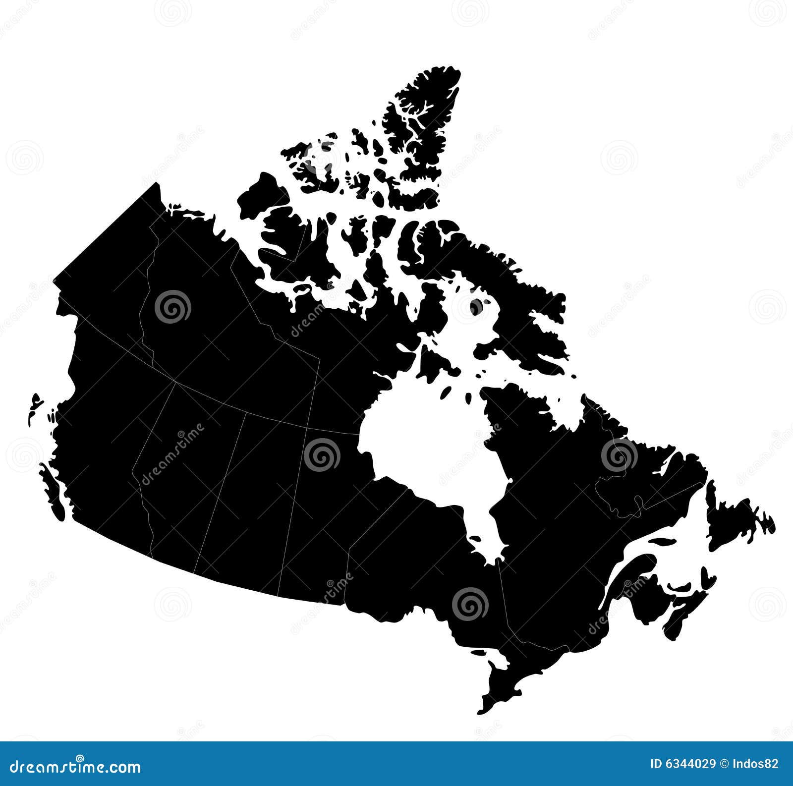 blinde kaart canada Kaart van Canada vector illustratie. Illustratie bestaande uit 