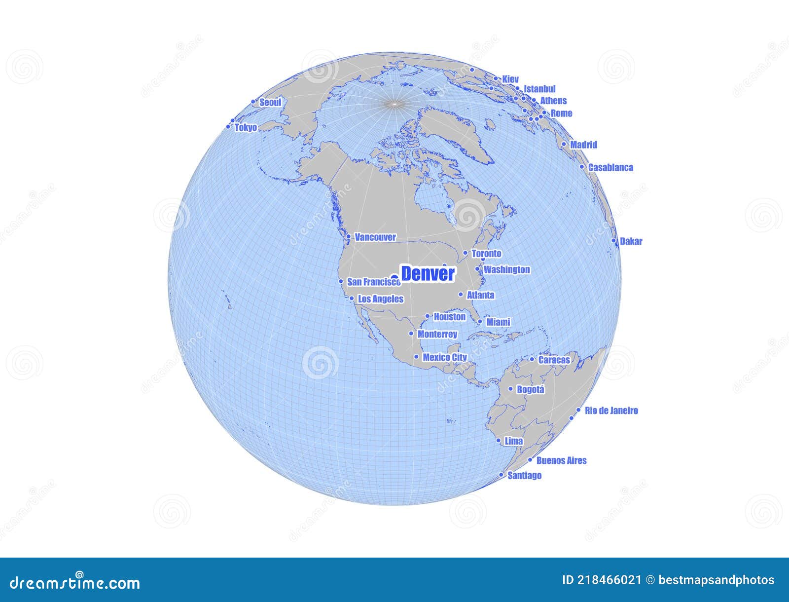 Kaart Van Denver Verenigde Staten Van Amerika Op De Wereldkaart. Stock  Illustratie - Illustration Of Koppeling, Vlucht: 218466021