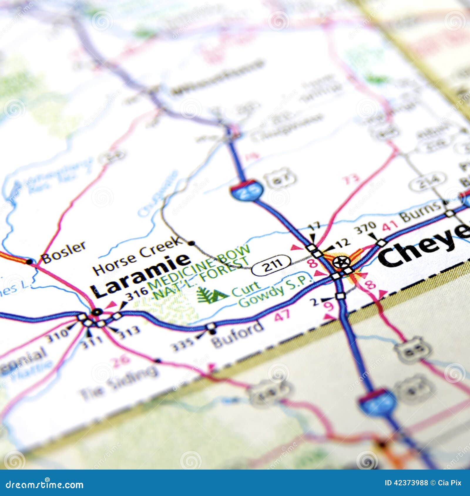 Kaart van Laramie stock foto. Image of prairie, openbaar 42373988