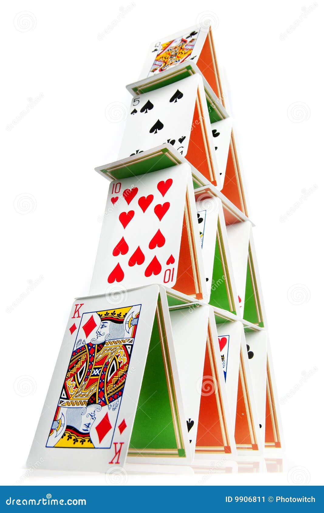 Kaartenhuis Stock Afbeelding. Image Of Landgoed, Stabiel - 9906811