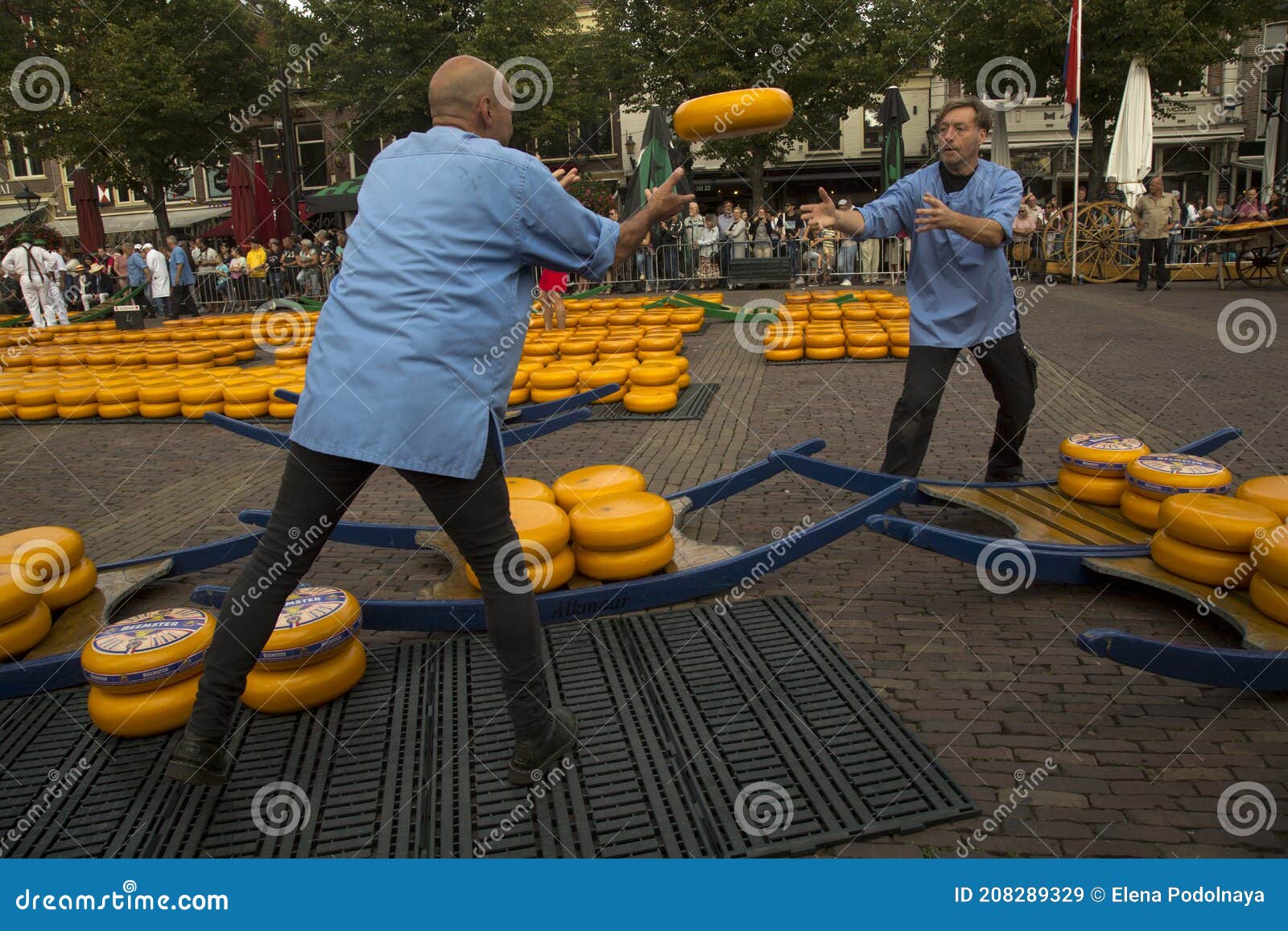 Kaasmarkt In Alkmaar , Nederland. Redactionele Stock Afbeelding - Image Of  Kleinhandels, Verkoop: 208289329