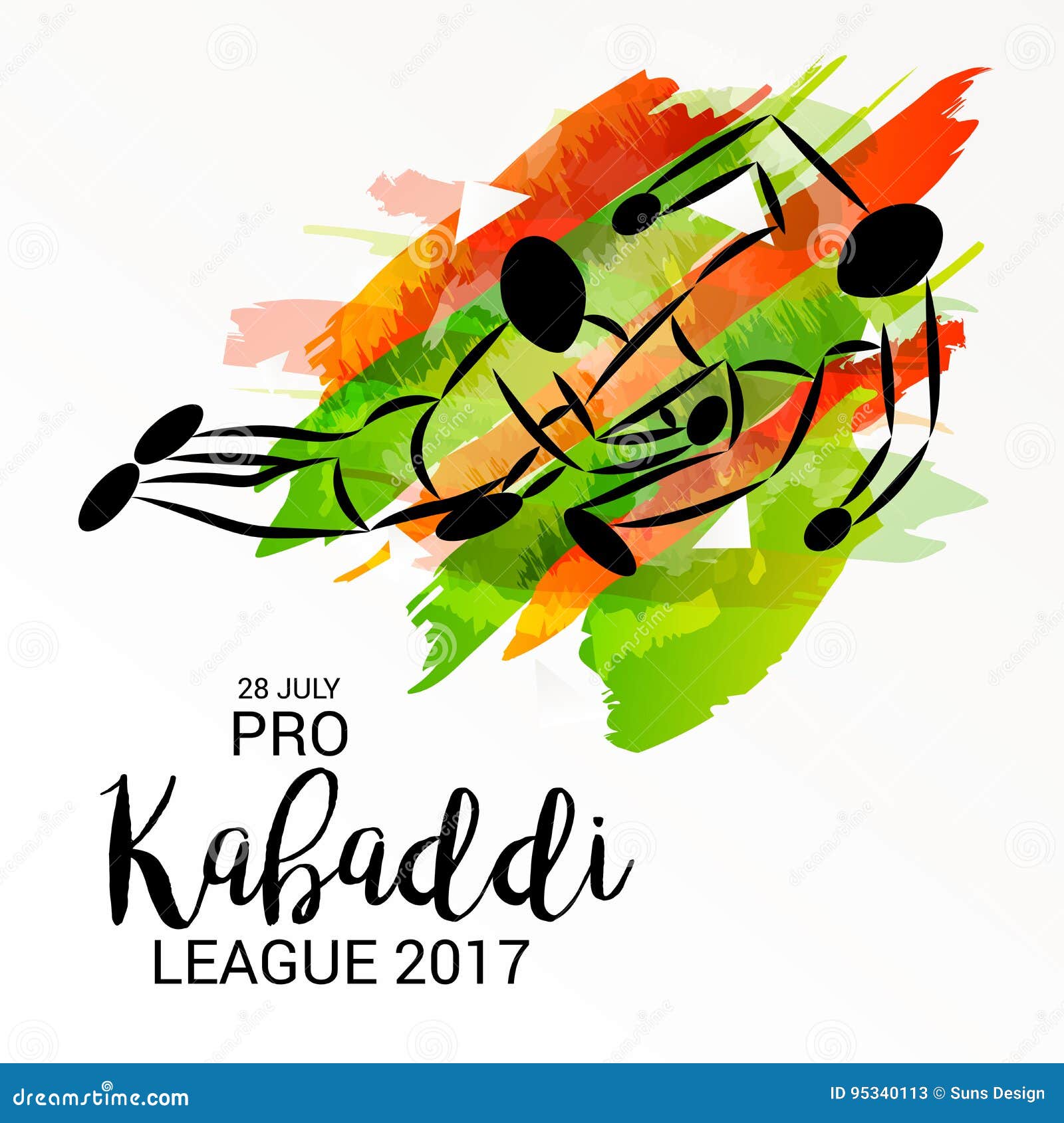 Kabaddi. stock illustration. Illustration of abstract - 95340113