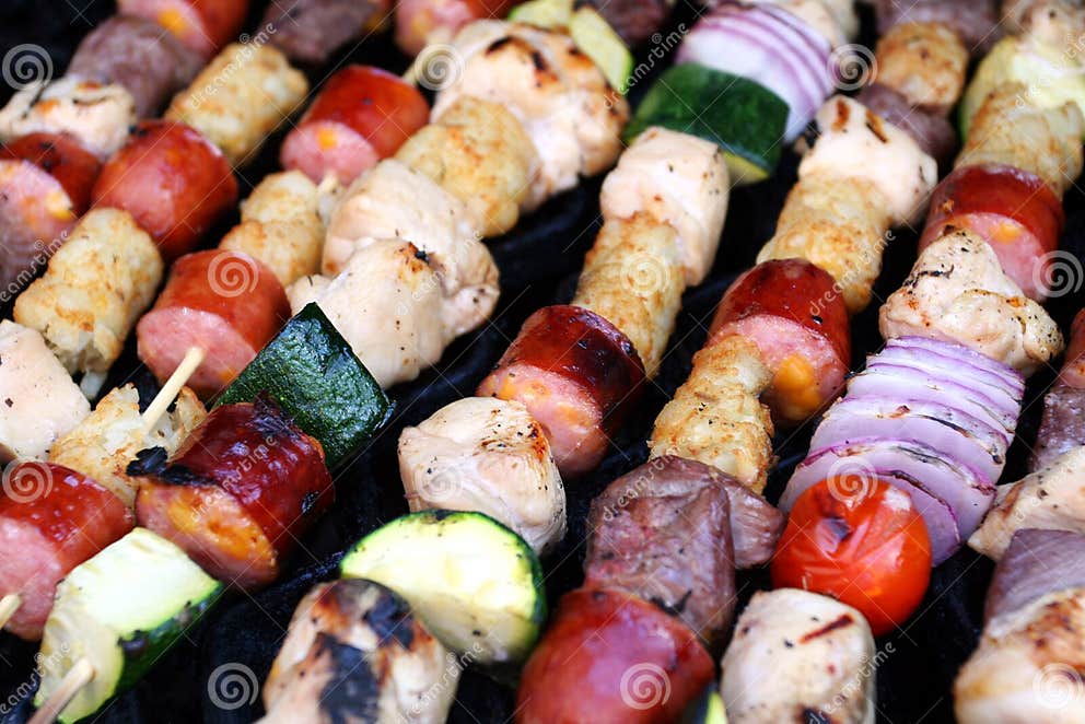 Kabobs on the Grill stock image. Image of kabob, outside 854877