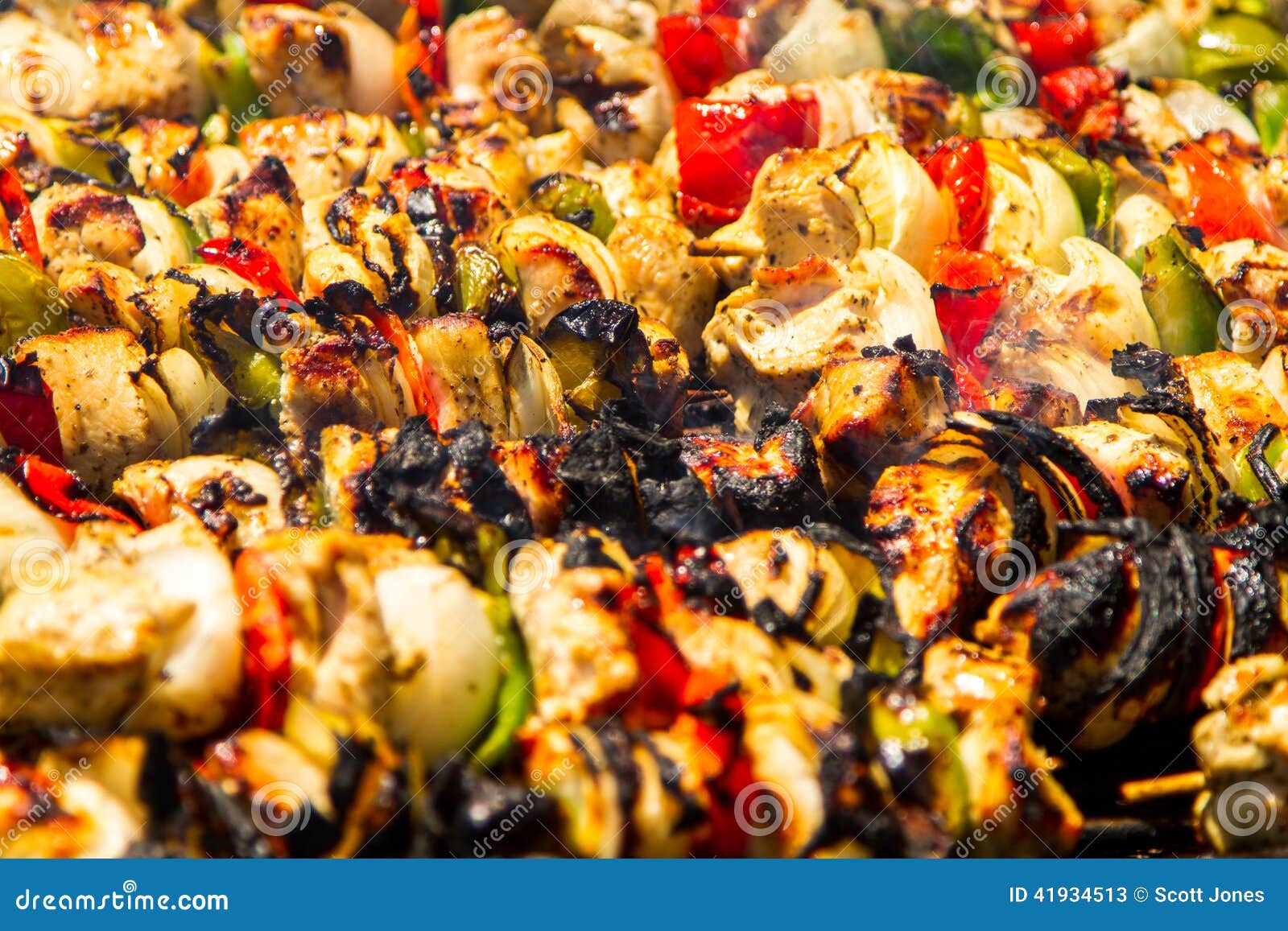 Kabobs on the Grill stock image. Image of meat, roast 41934513