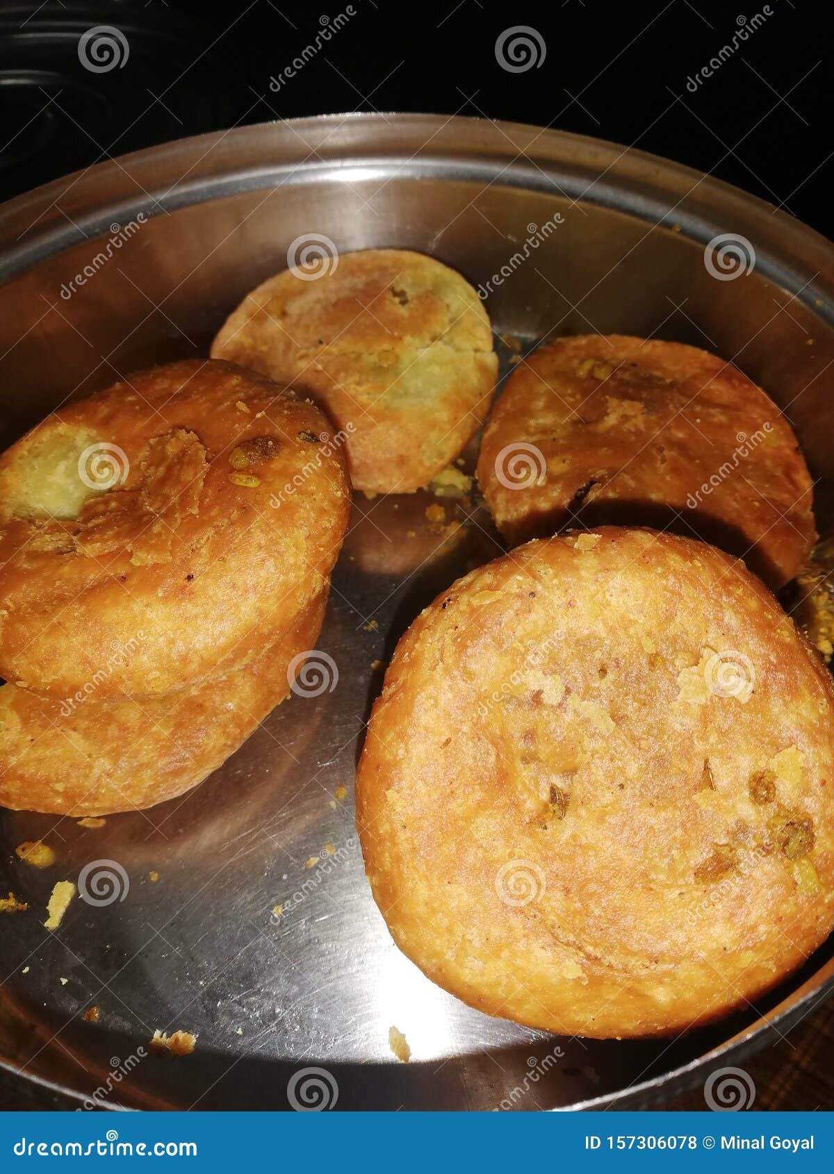 Kachori Indian snack stock photo. Image of crispy, fried 157306078