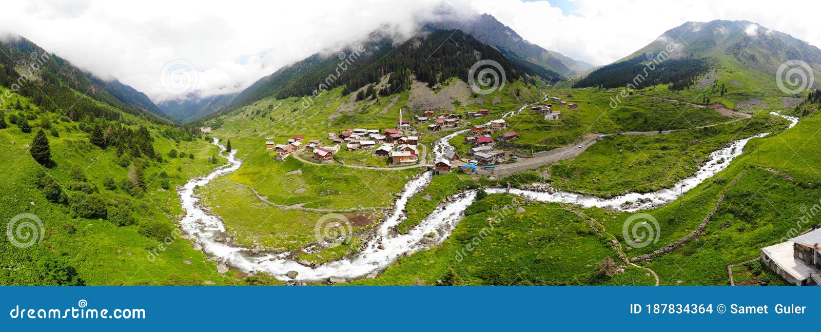 kackar mountains and plateaus, aerial view