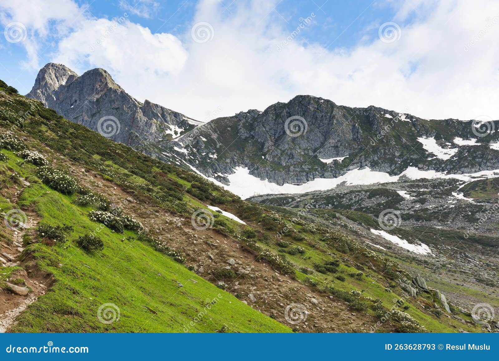 Kackar Mountains in Rize, Turkey. Stock Image - Image of glacial ...