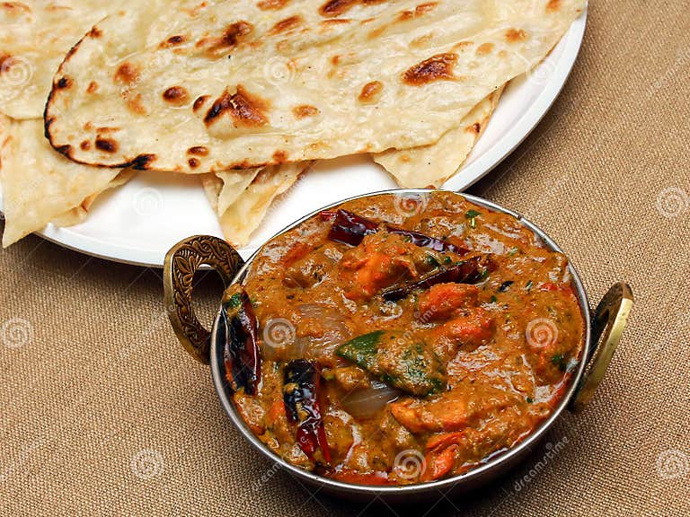 Kadai-Hühnerbutter Und Eine Nordindische Küche Stockbild - Bild von ...