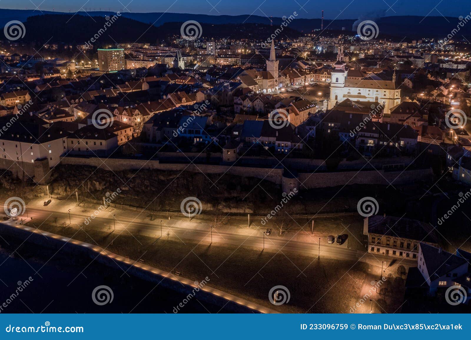 kadan at chomutov's. historical town with a history over the ohre reka with nabrezi maxipsa fika.