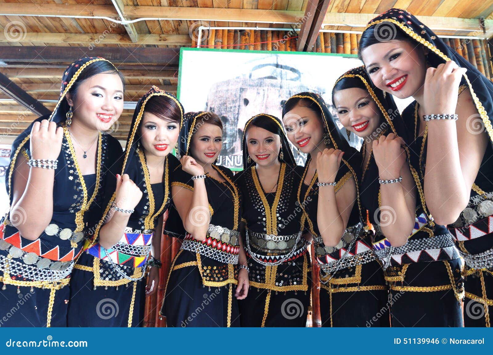 Kadazan Dusun People Of Borneo With Traditional Costume Editorial Photo