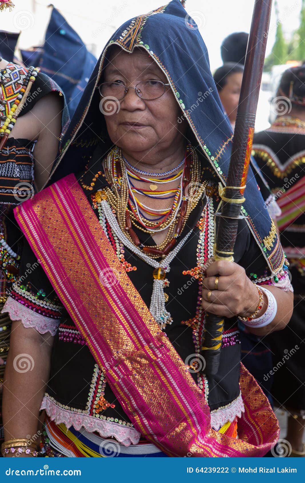 Kadazan Dusun Traditional Costume Editorial Photography