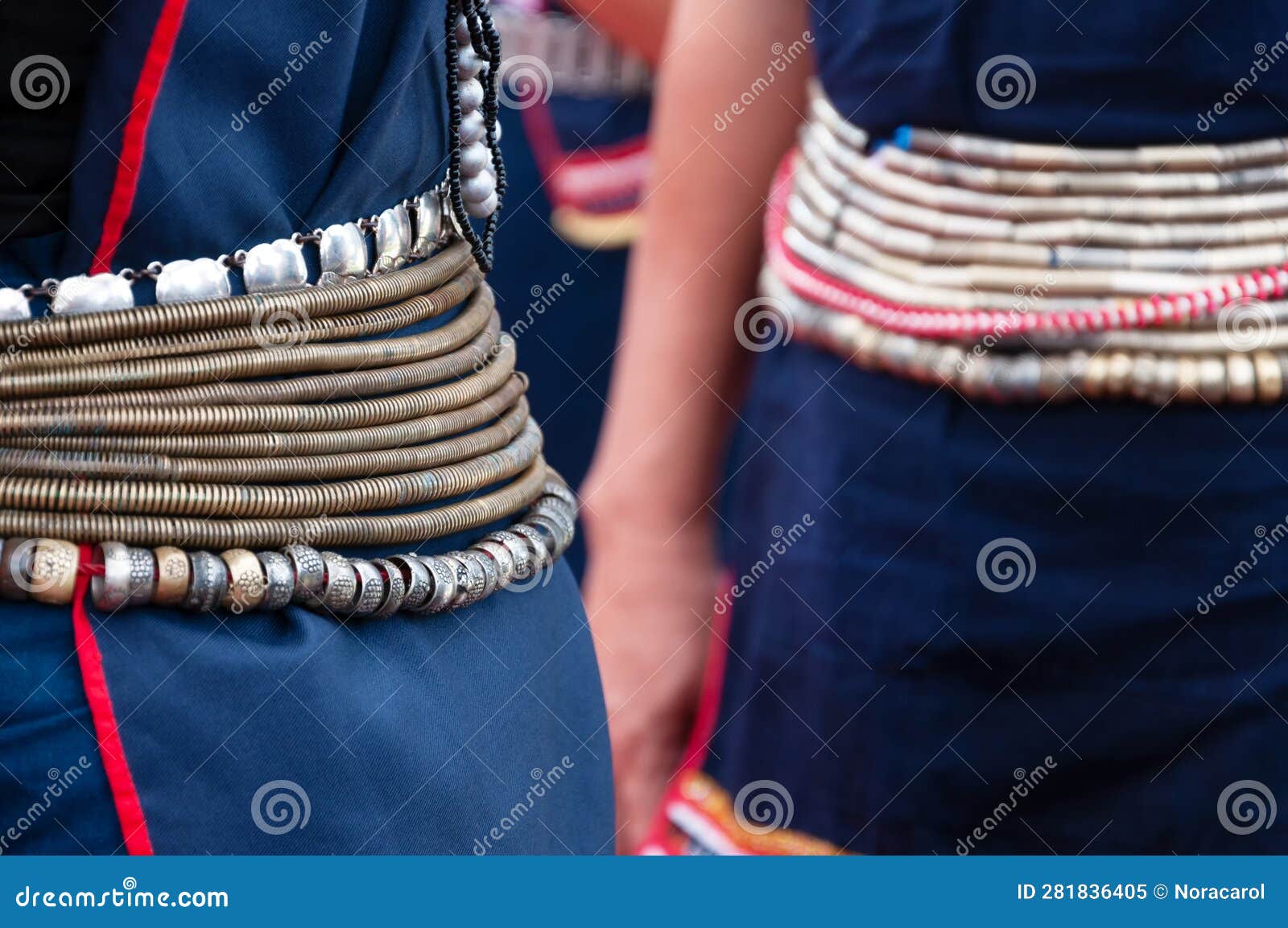 CLose Up of Kadazan Dusun Traditional Hip Belt Known As Tangkong Stock ...