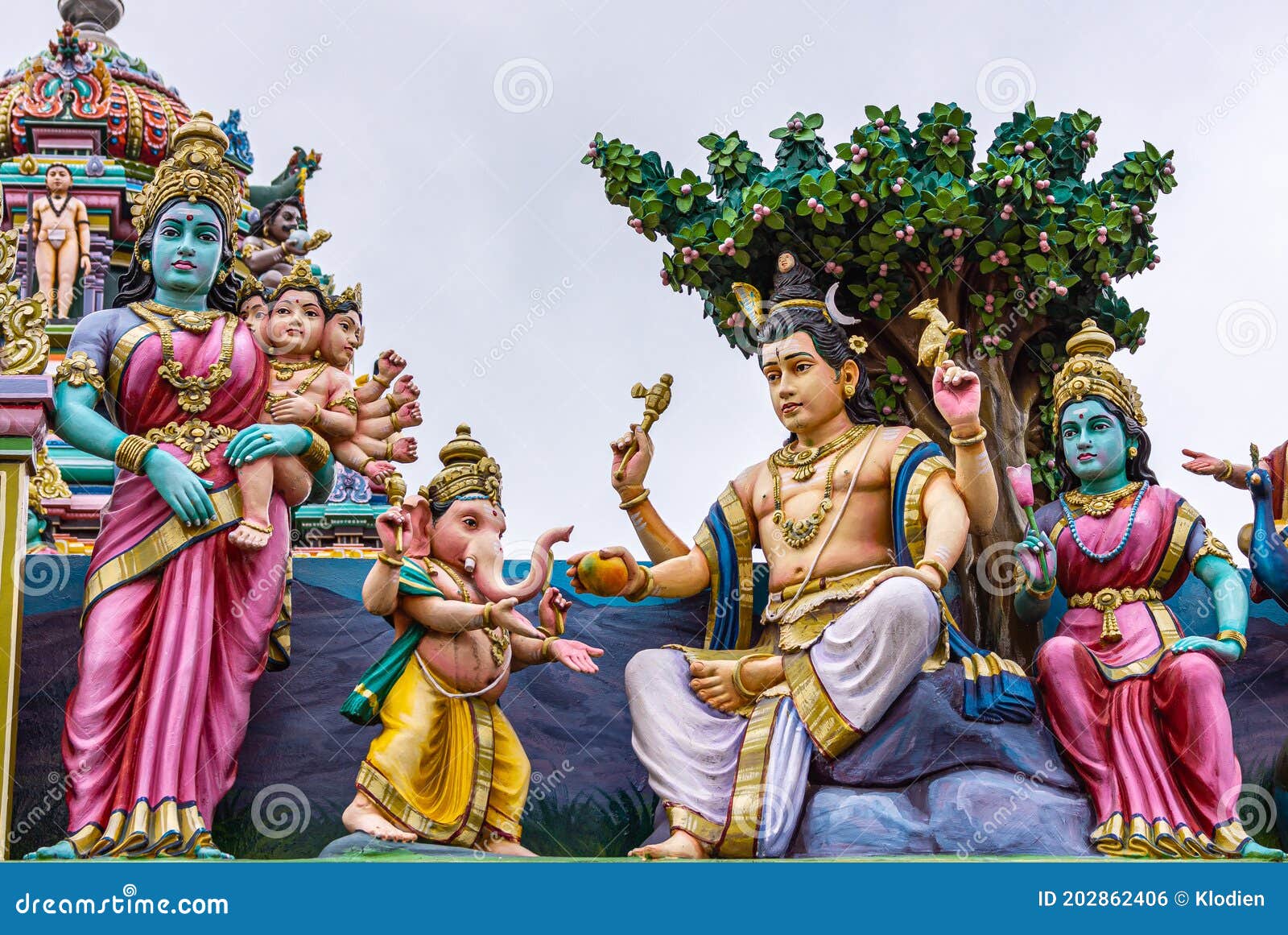 Parvati Holding Murugan with Shiva at Sri Murugan Temple ...