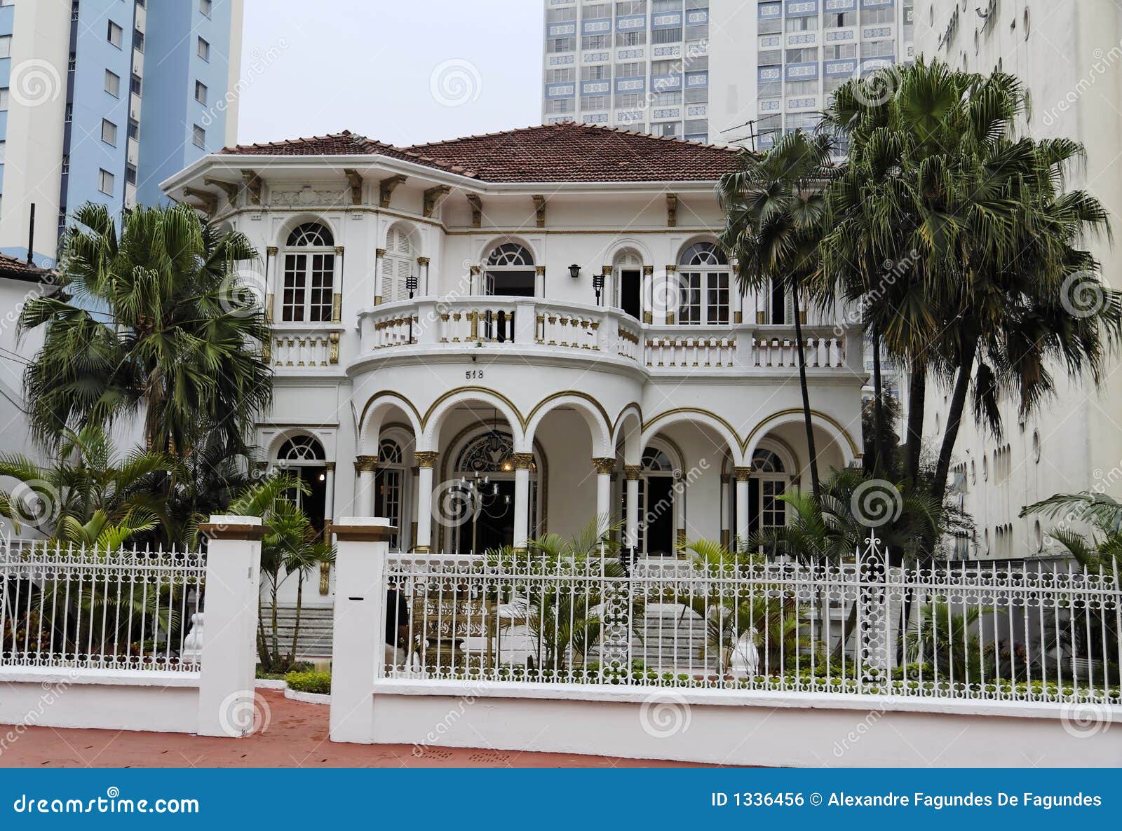 KaffeeBaron Mansion in Sao-Paulo. Eine Villa in der Stadt von Sao-Paulo, Brasilien vom Kaffee Baronszeitraum.