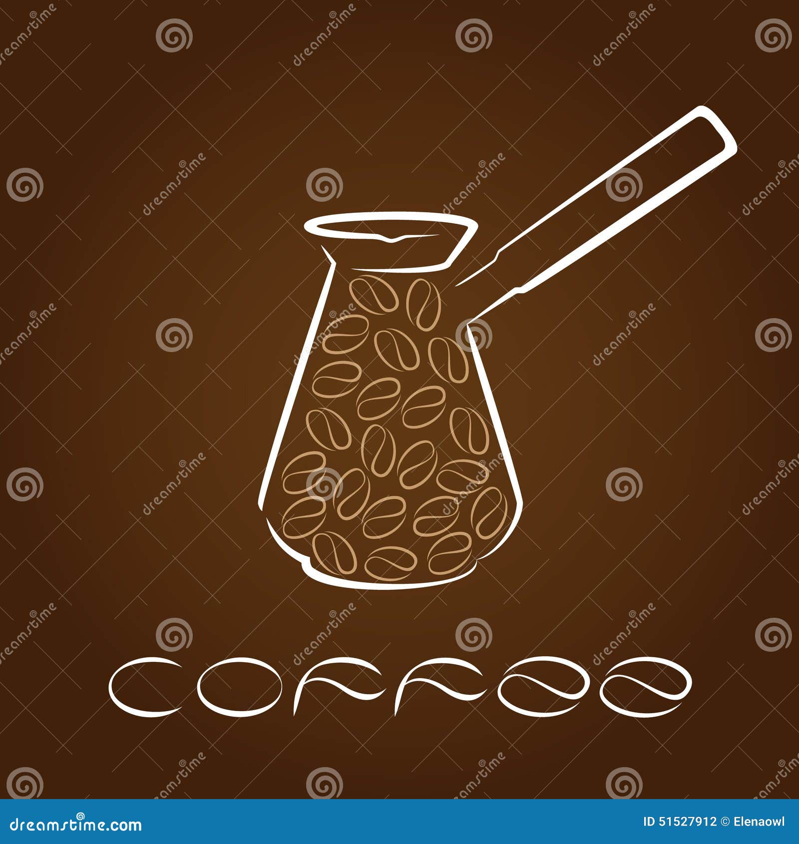 Kaffeekartenschablone mit Türken für Design