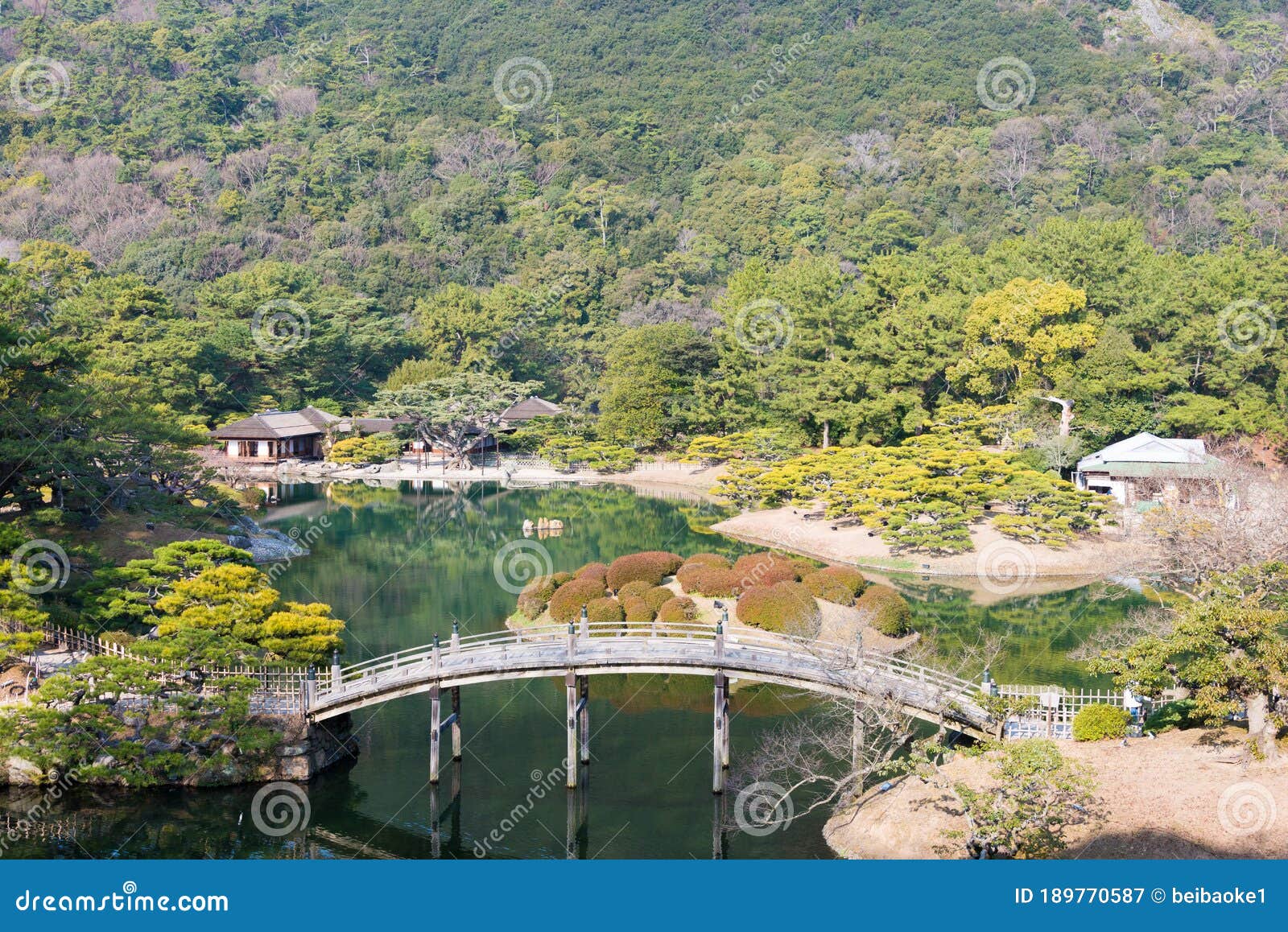 Ritsurin Garden in Takamatsu, Kagawa, Japan. Ritsurin Garden is One of ...