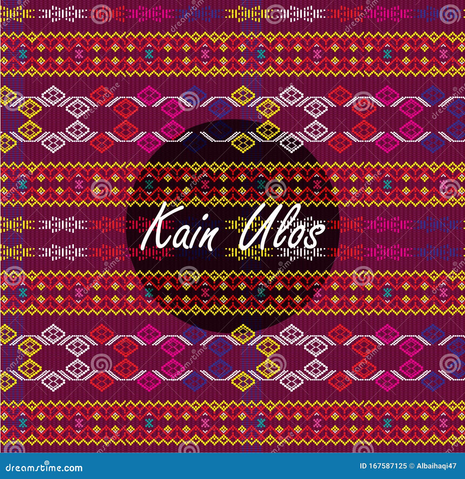 KAIN ULOS  TRADITIONAL FABRIC FROM INDONESIA Stock Vector 