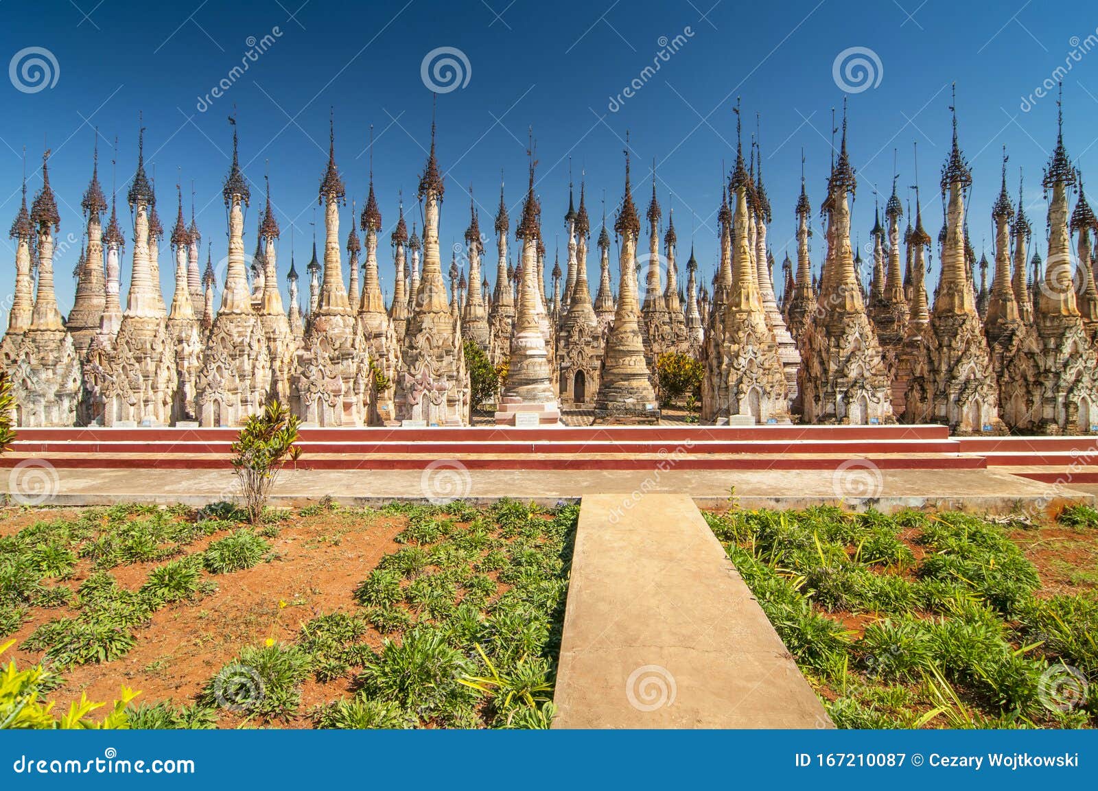 kakku pagodas are nearly 2500 beautiful stone stupas hidden in a remote area of myanmar near the lake inle. this sacred place is