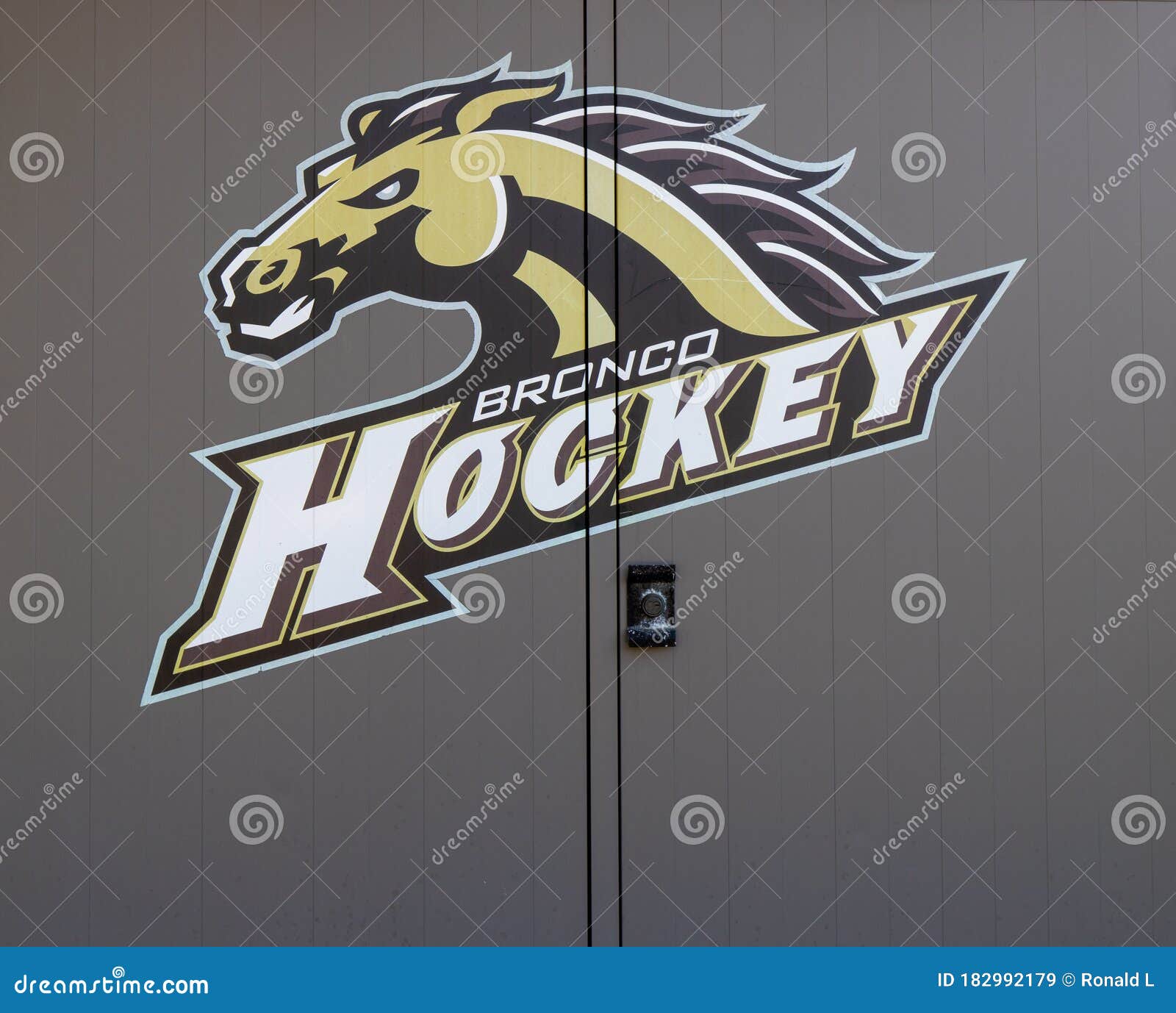 Western Michigan University Bronco Hockey Sign Editorial Stock Image ...